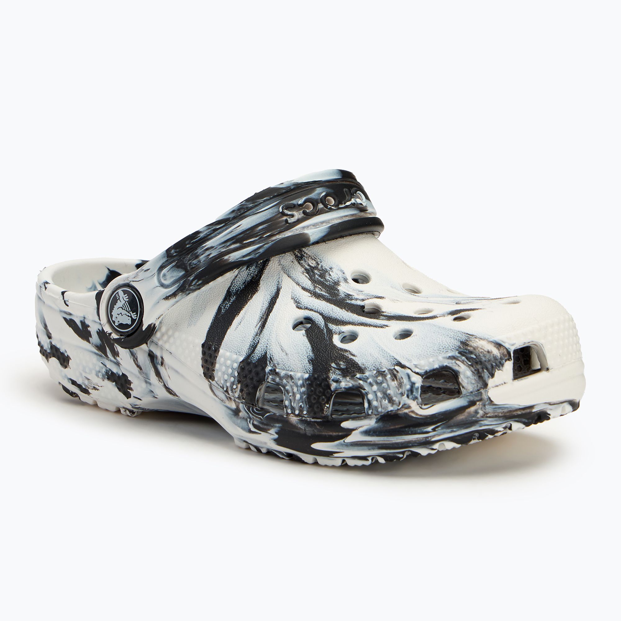 Klapki dziecięce Crocs Classic Marbled Clog Kids black/white 