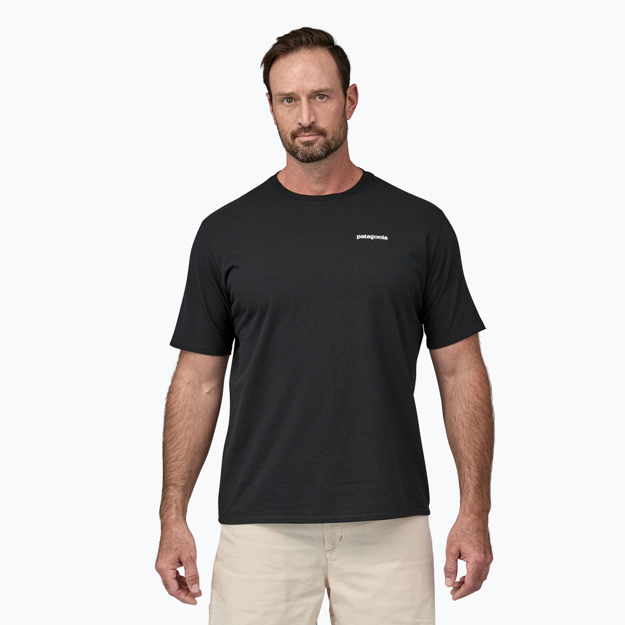 Koszulka męska Patagonia P-6 Logo Responsibili-Tee black 