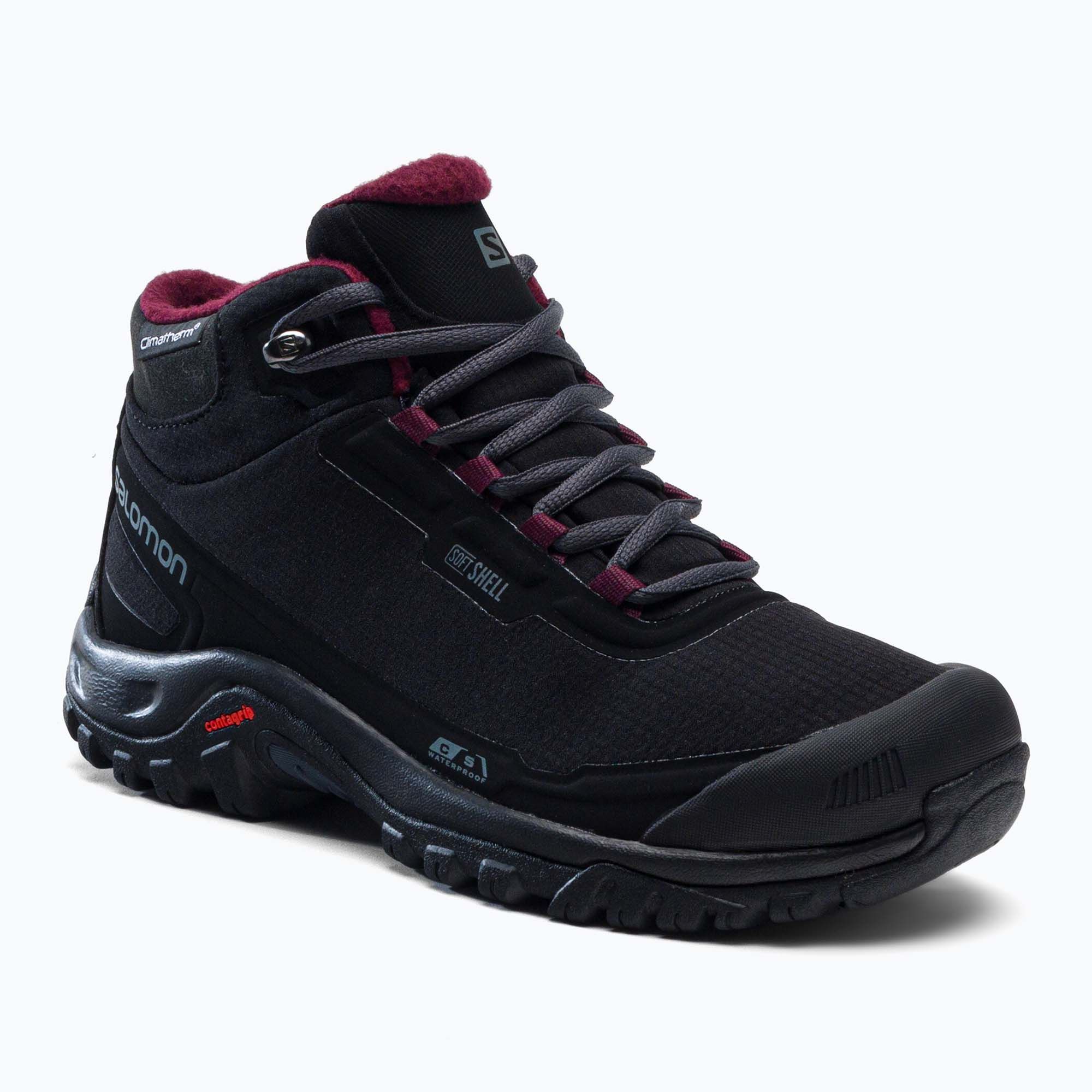 Buty zimowe damskie Salomon Shelter CS WP black/ebony/wine tasting 