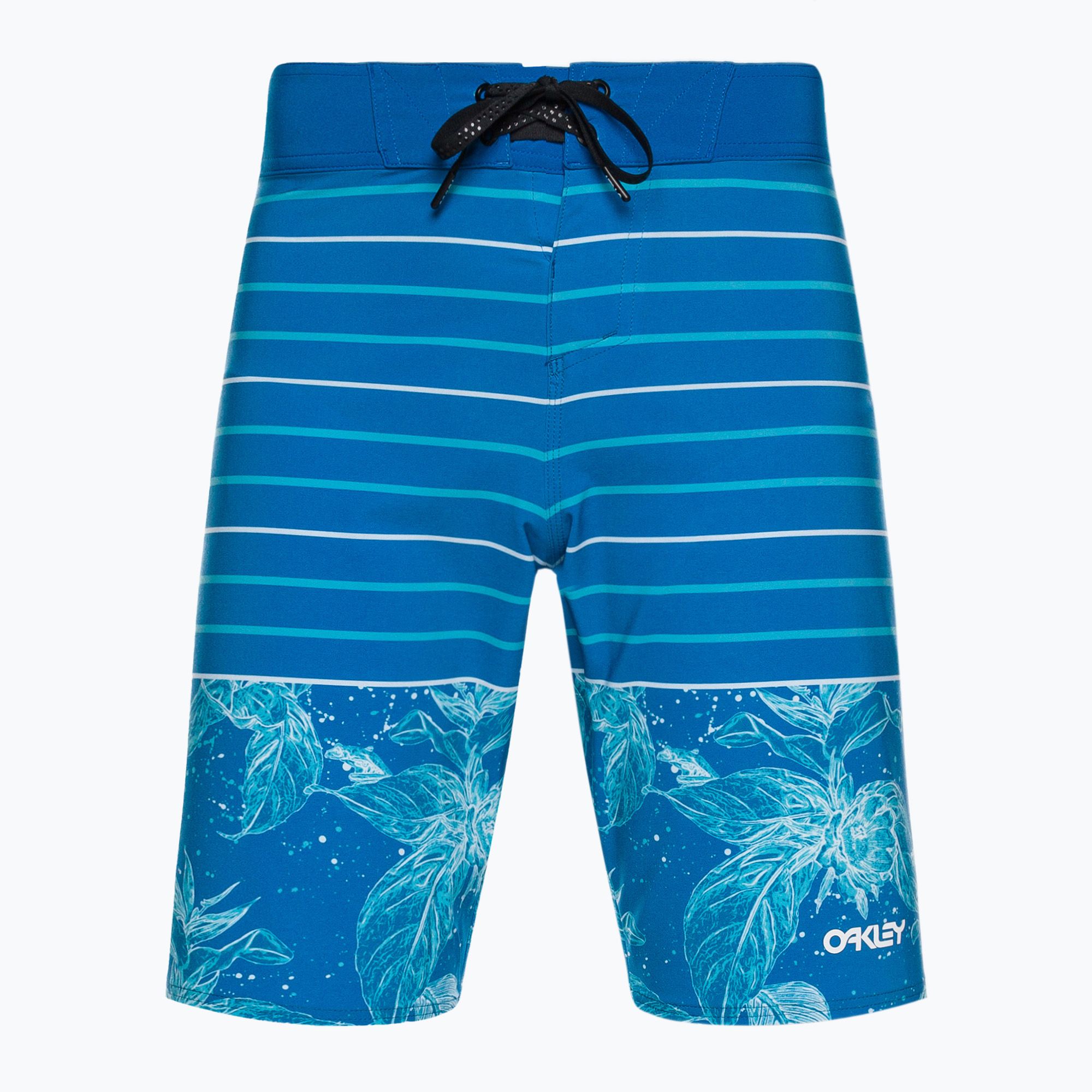 Szorty kąpielowe męskie Oakley Retro Split 21 light blue flower/stripe 