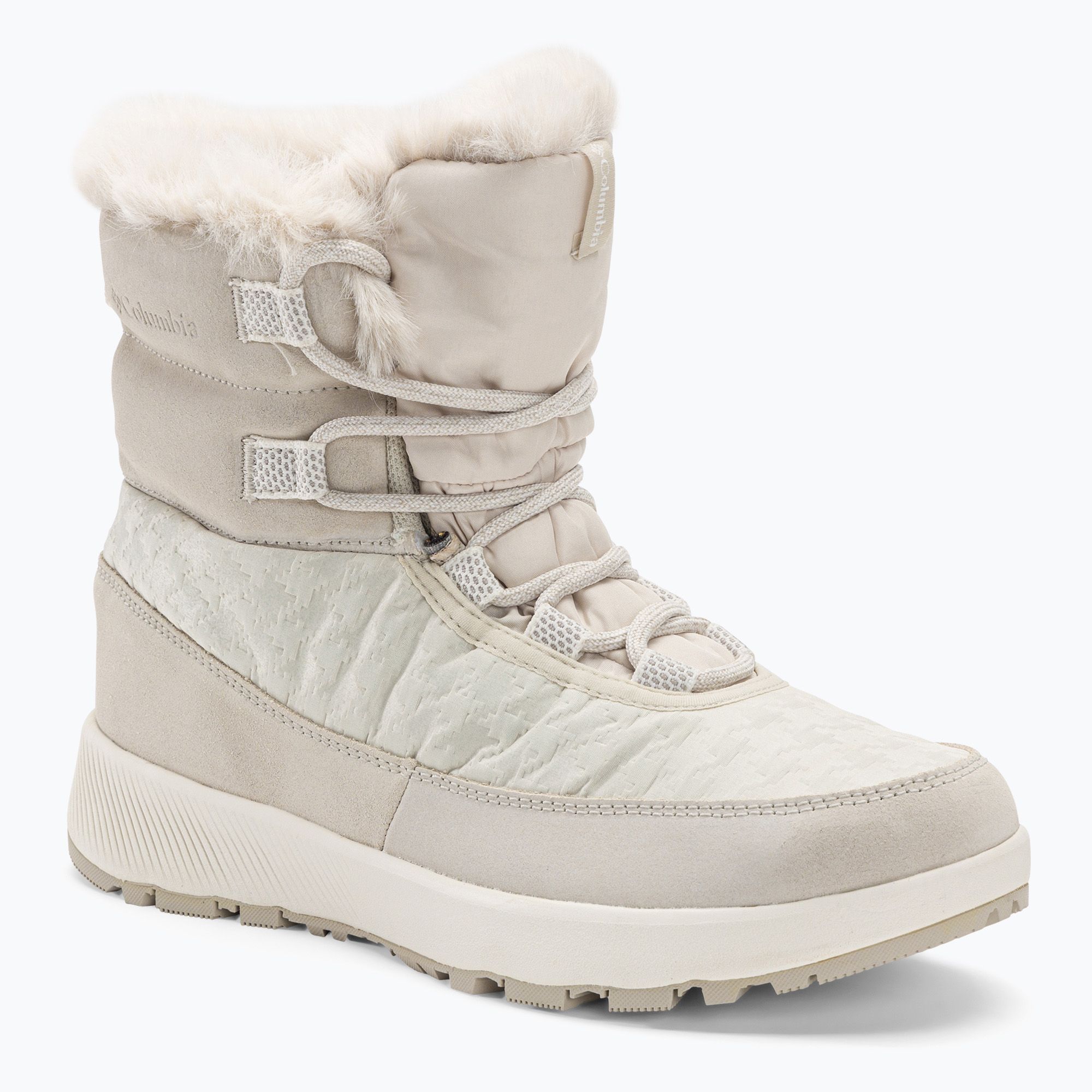 Śniegowce damskie Columbia Slopeside Peak Luxe dark stone/sea salt 