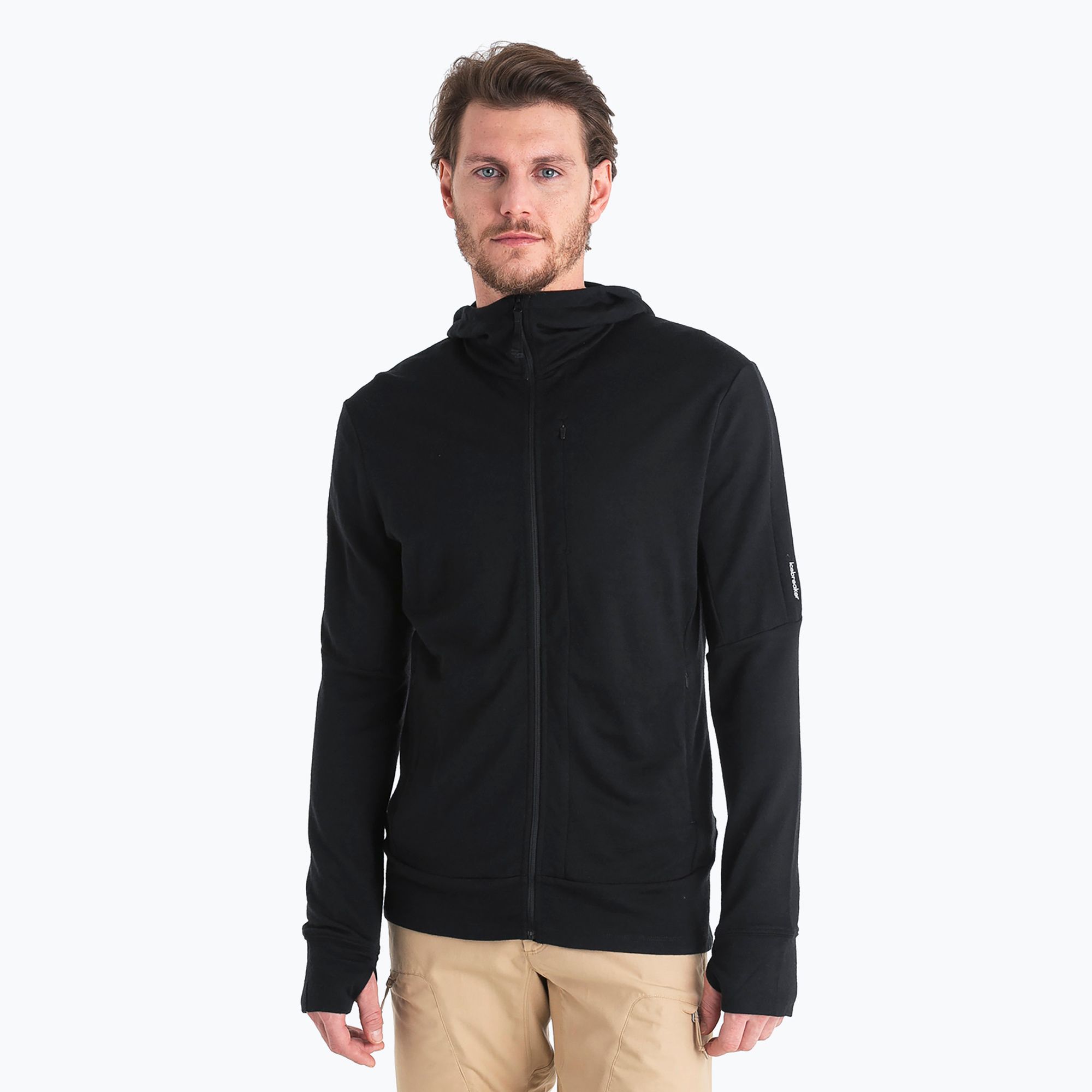 Bluza trekkingowa męska icebreaker Merino 260 Quantum IV black 