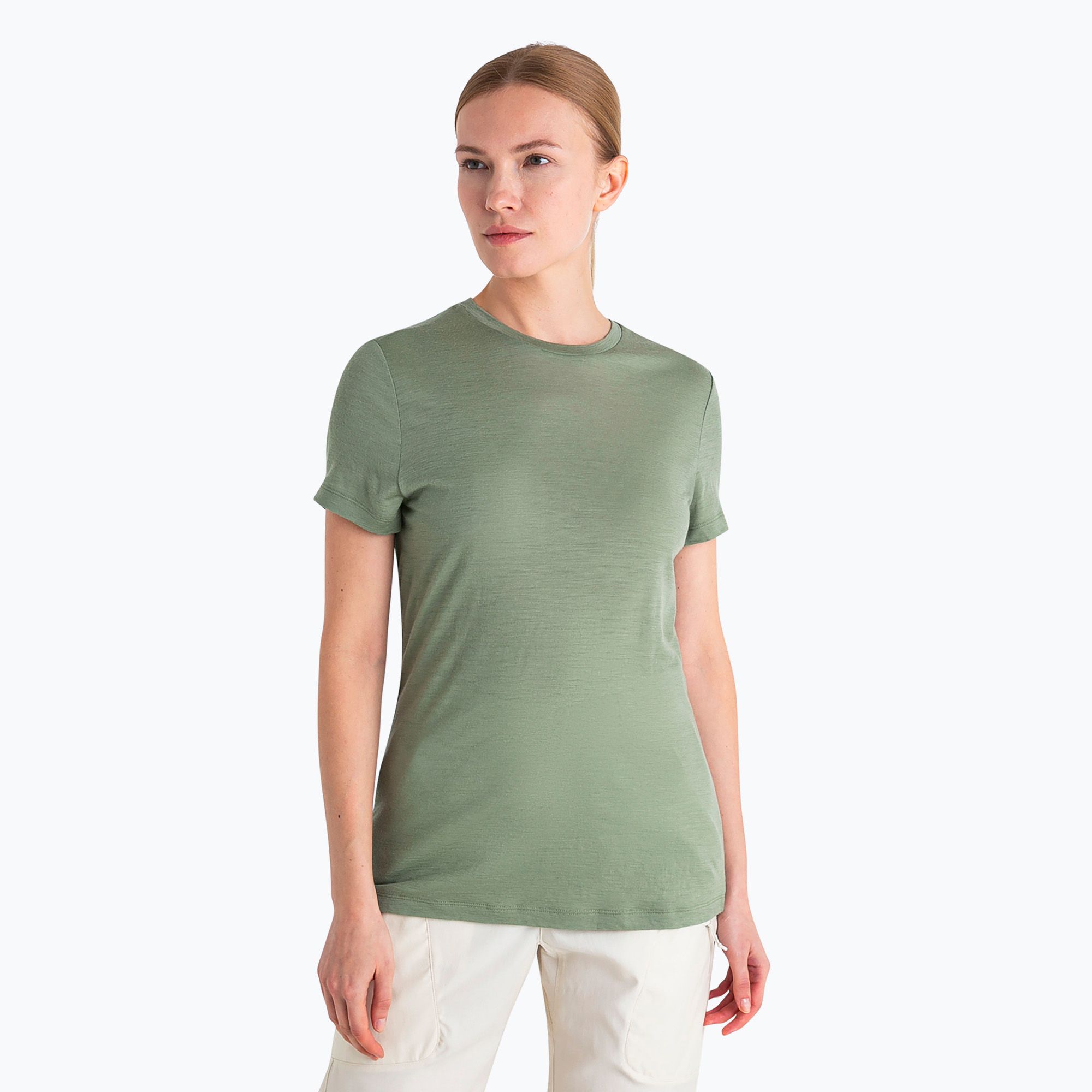 Koszulka trekkingowa damska icebreaker Merino 150 Tech Lite III lichen 