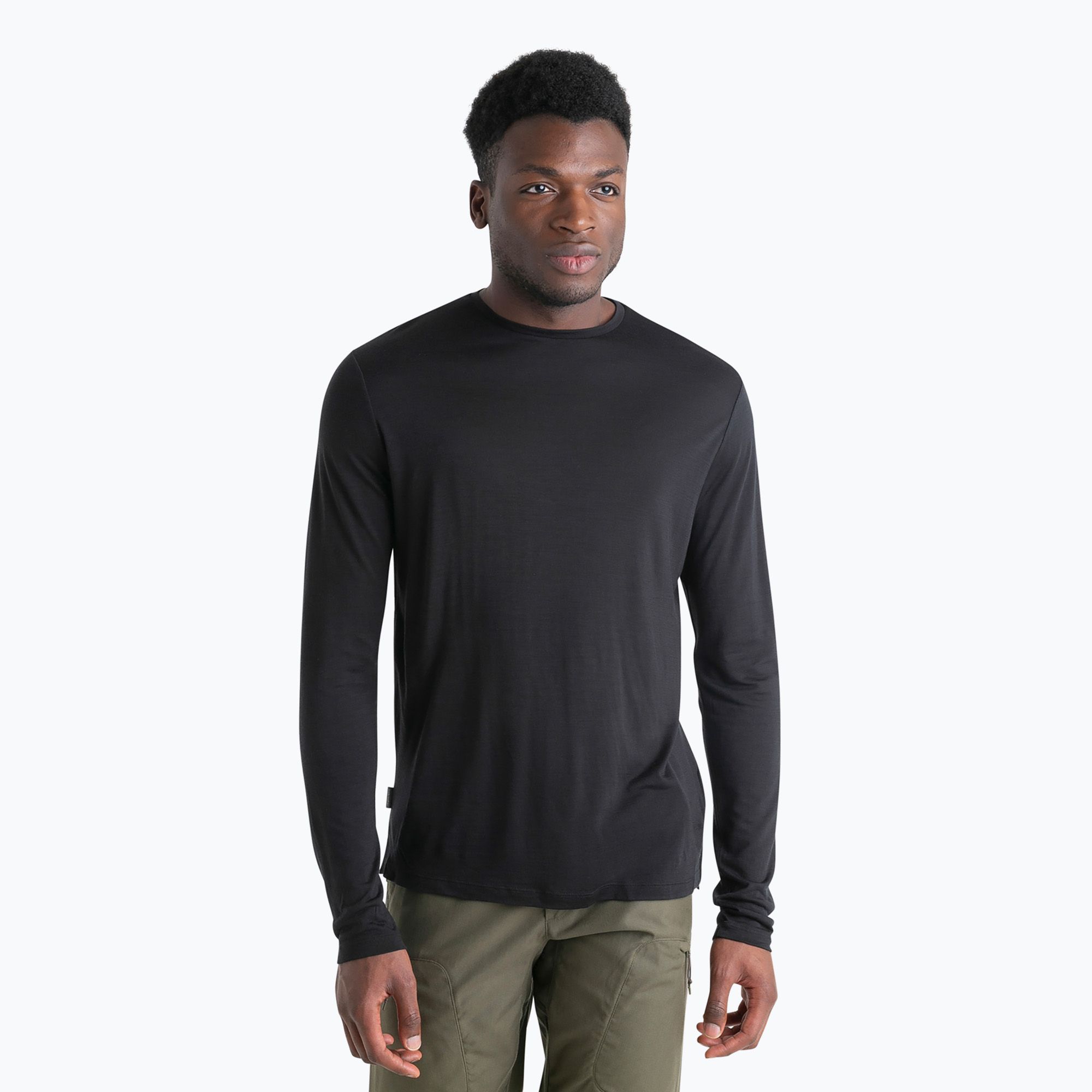 Longsleeve trekkingowy męski icebreaker Merino 125 Cool-Lite Sphere III LS Tee black 