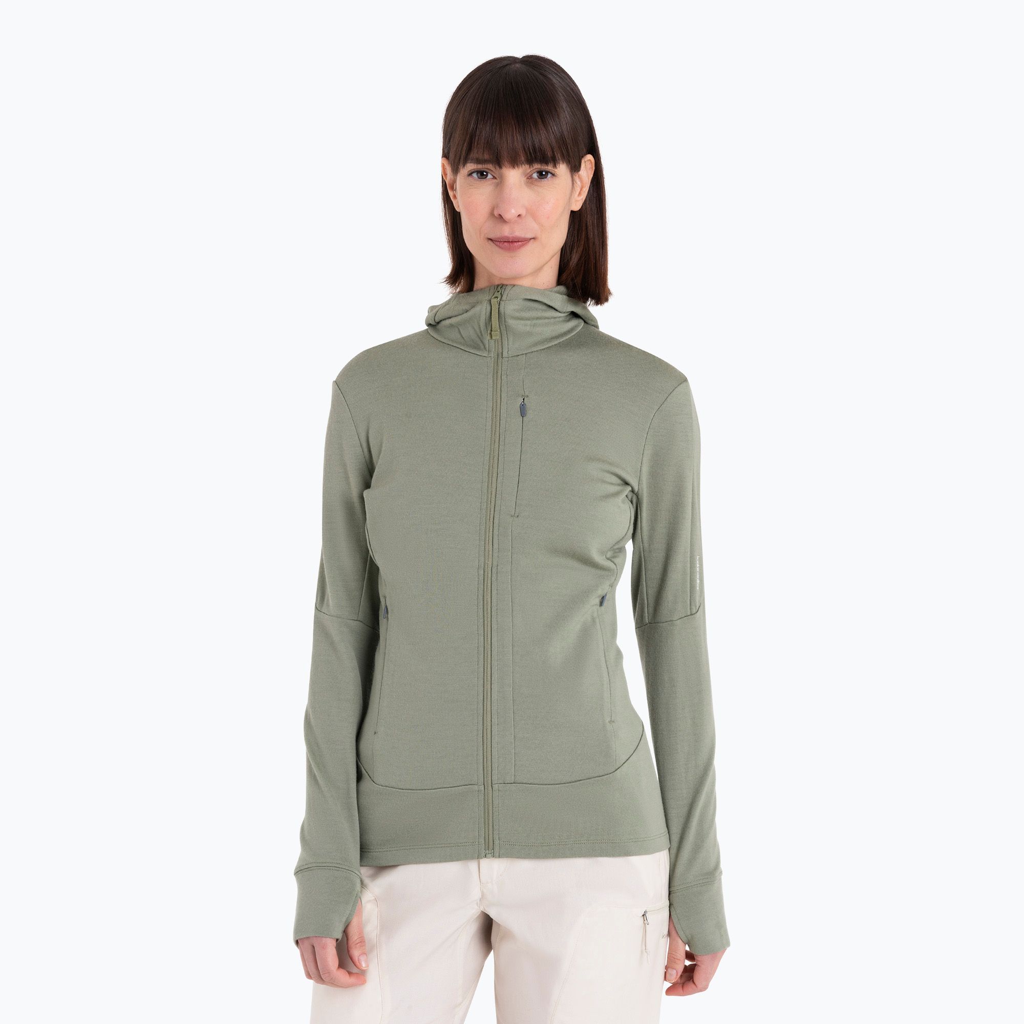 Bluza trekkingowa damska icebreaker Merino 260 Quantum IV lichen 