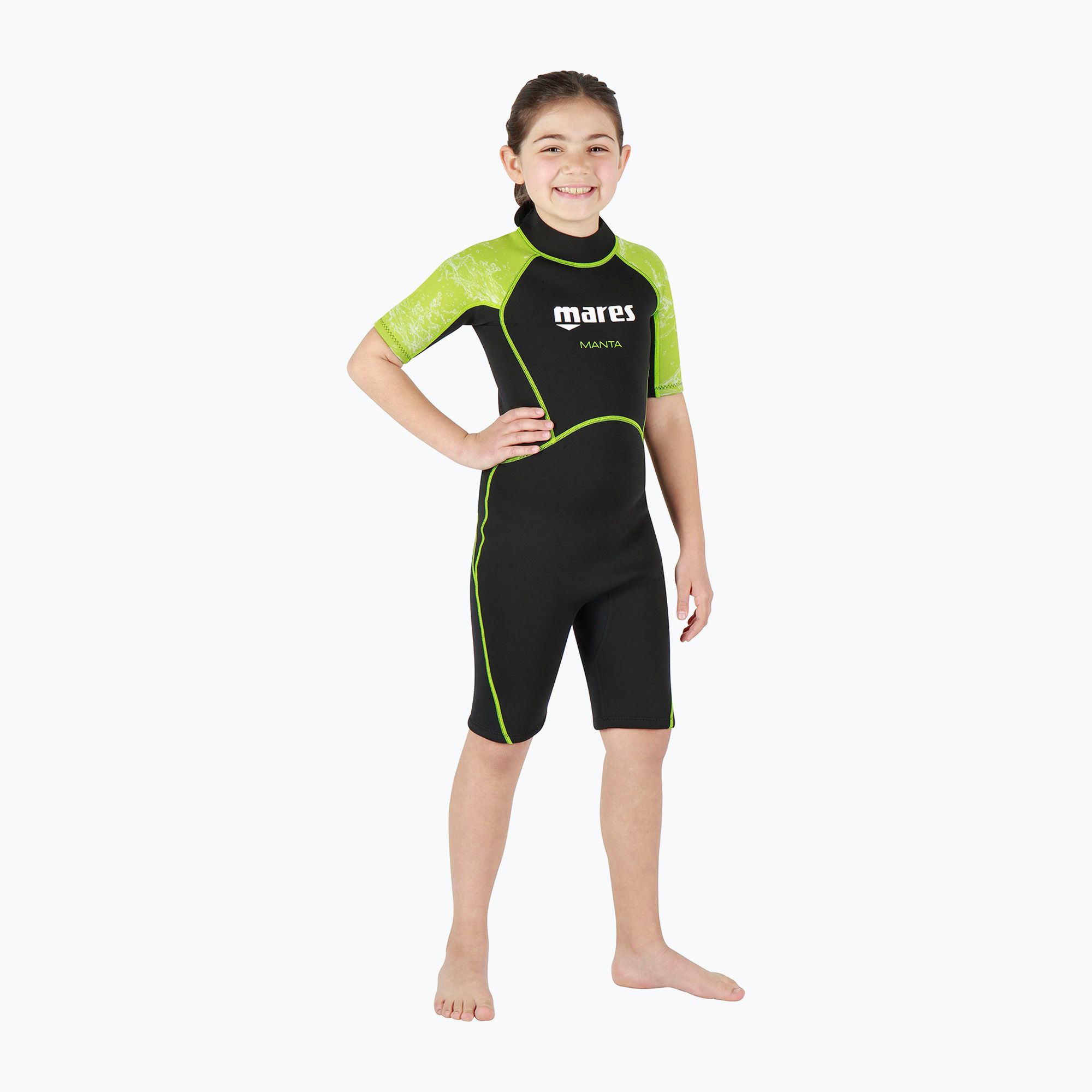 Pianka do pływania dziecięca Mares Shorty Manta 2 mm black/lime 