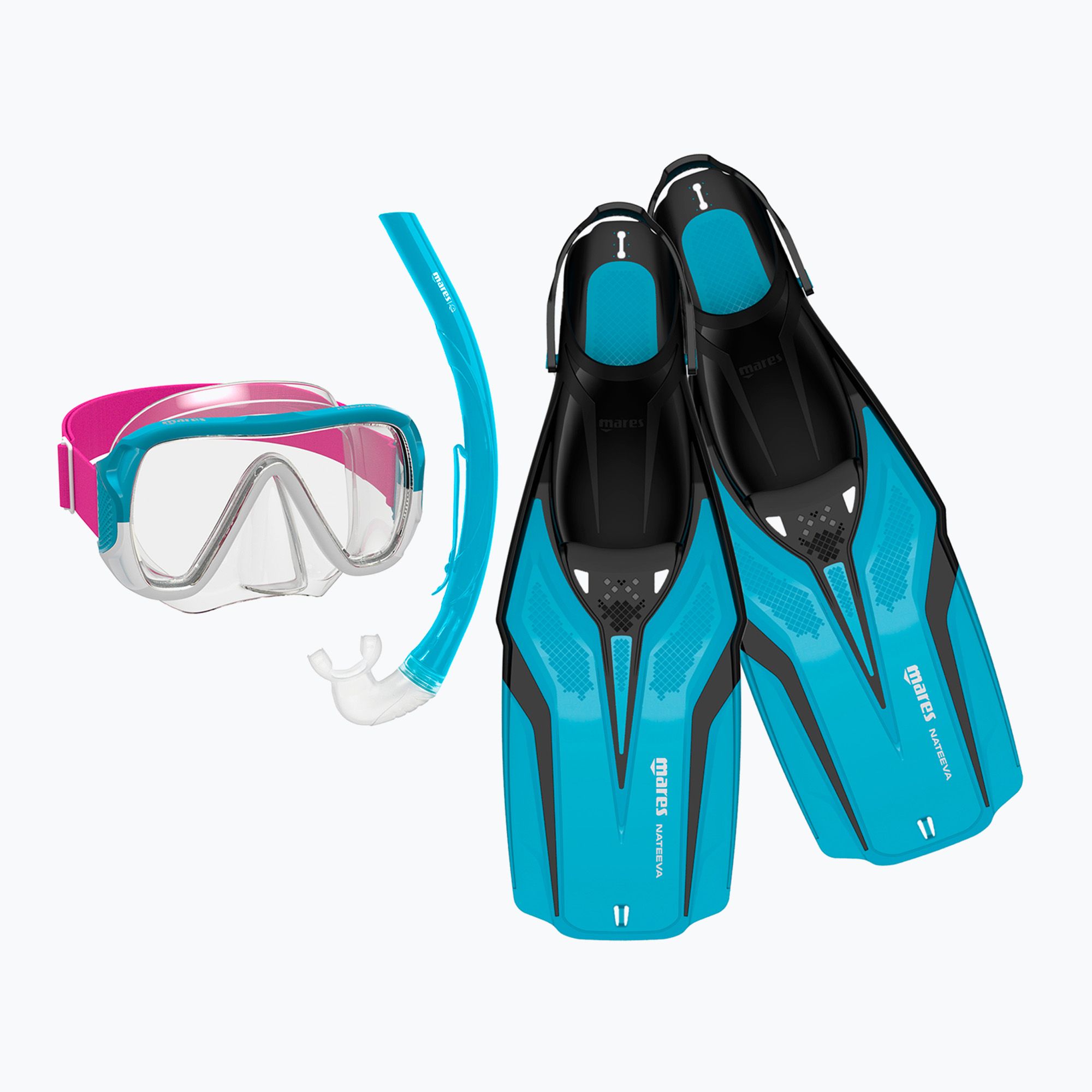 Zestaw do snorkelingu dziecięcy Mares Nateeva Keewee Junior aqua 