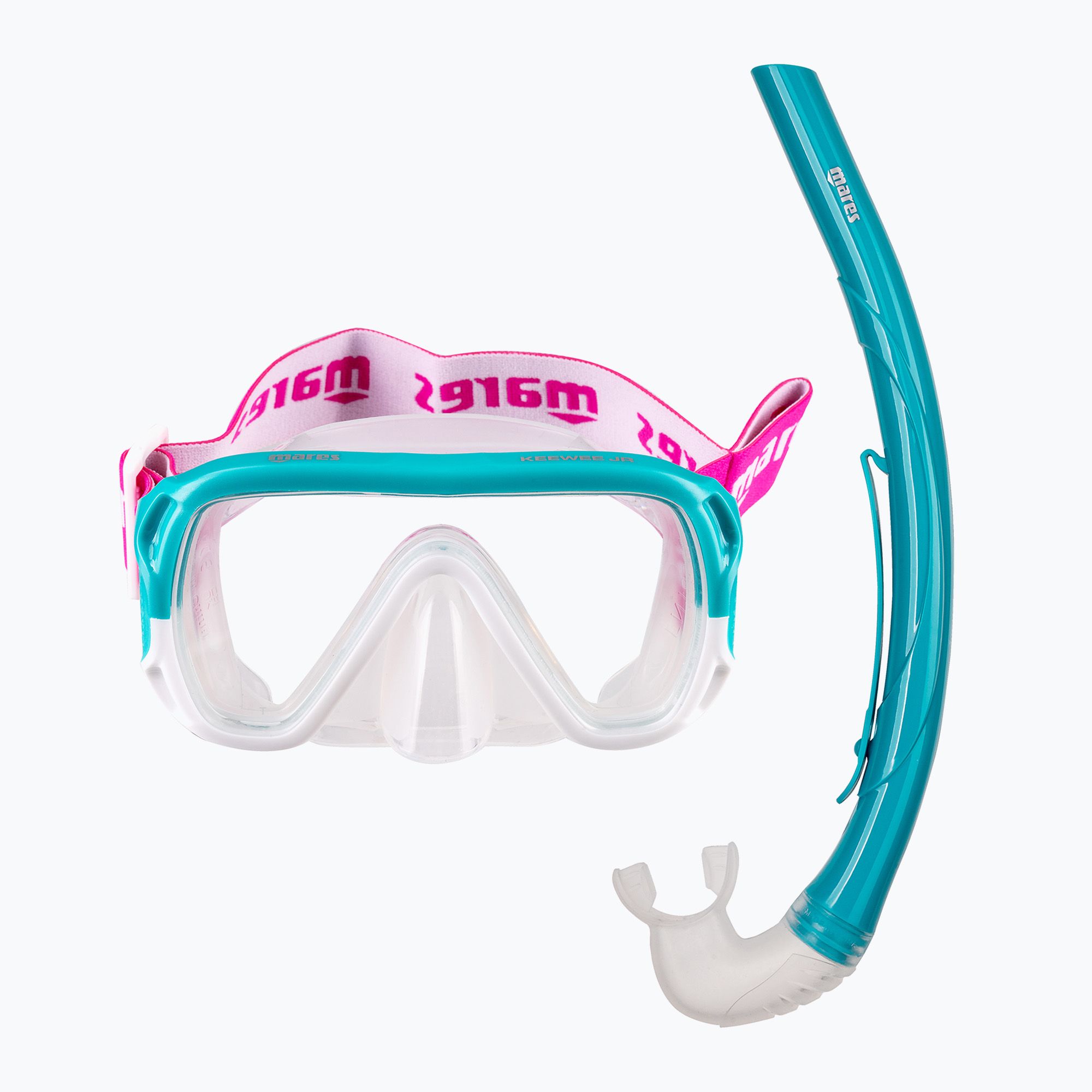 Zestaw do snorkelingu dziecięcy Mares Combo Keewee Junior aqua/white/clear 