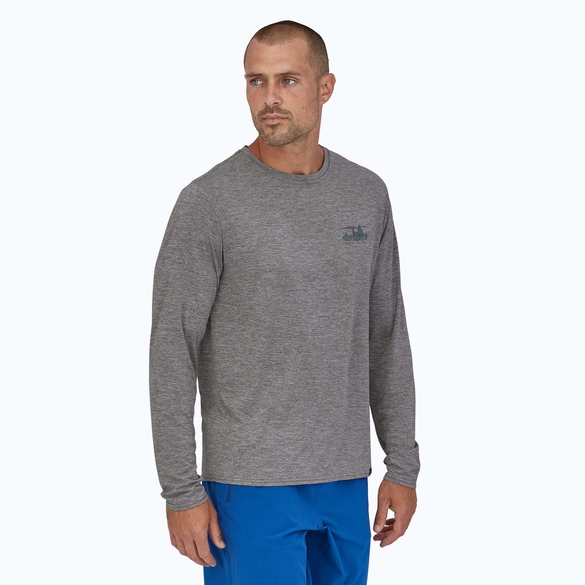 Longsleeve męski Patagonia Cap Cool Daily Graphic Shirt 73 skyline/feather grey 