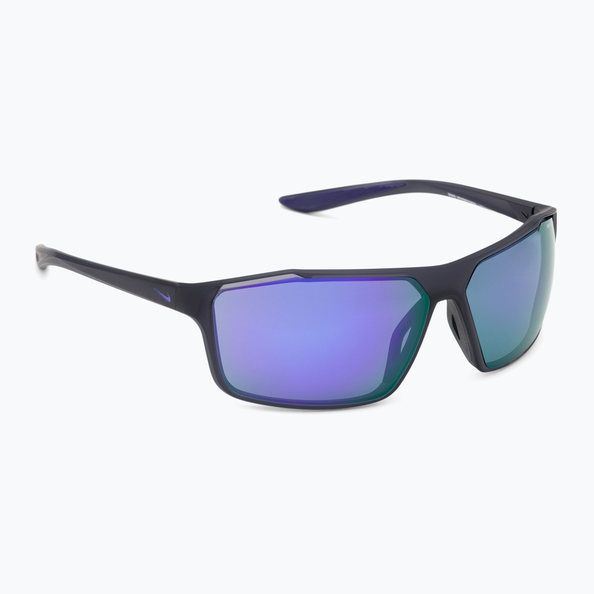 Okulary przeciwsłoneczne męskie Nike Windstorm matte grid iron/violet mirror 