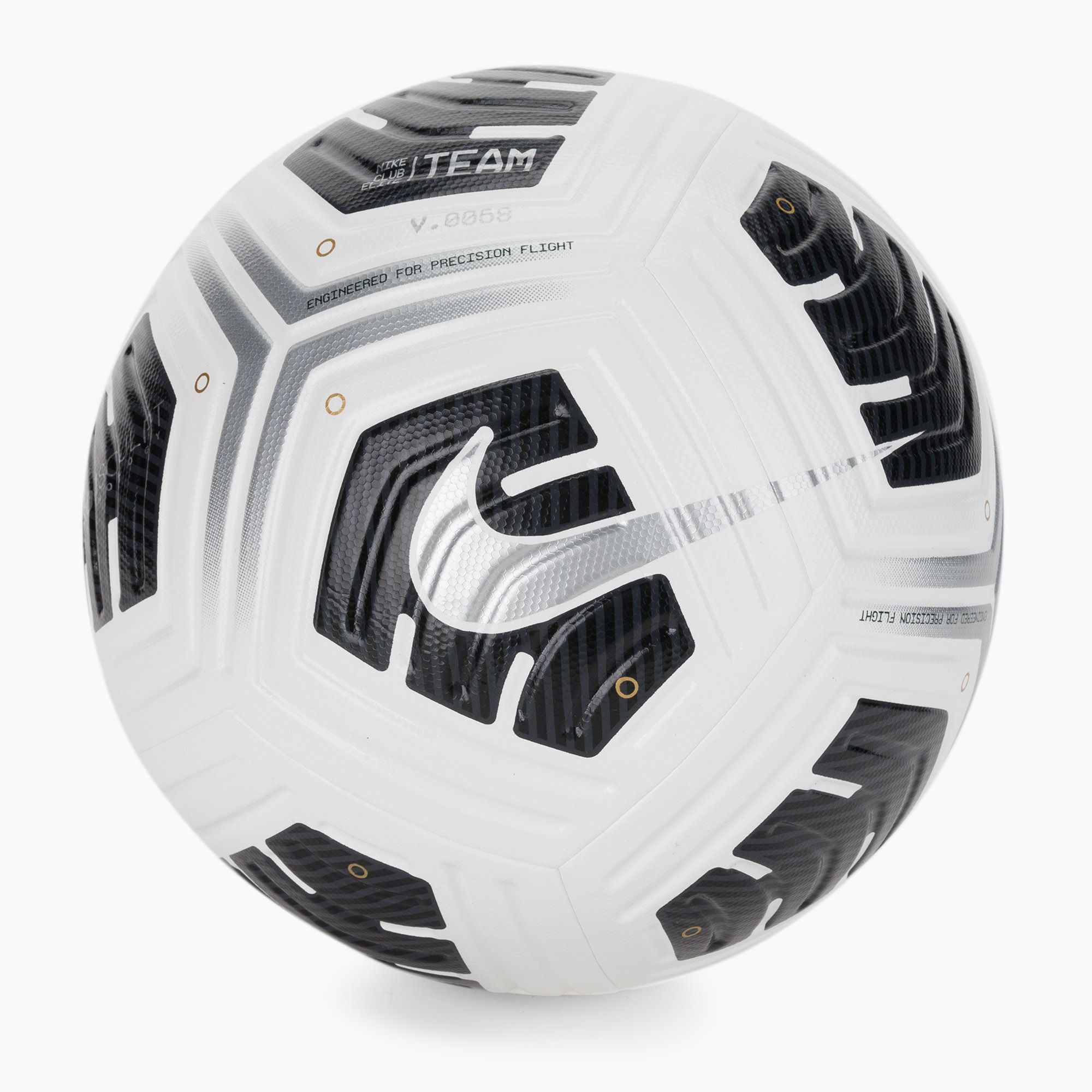 Piłka do piłki nożnej Nike Club Elite Team white/black/metallic silver rozmiar 5 