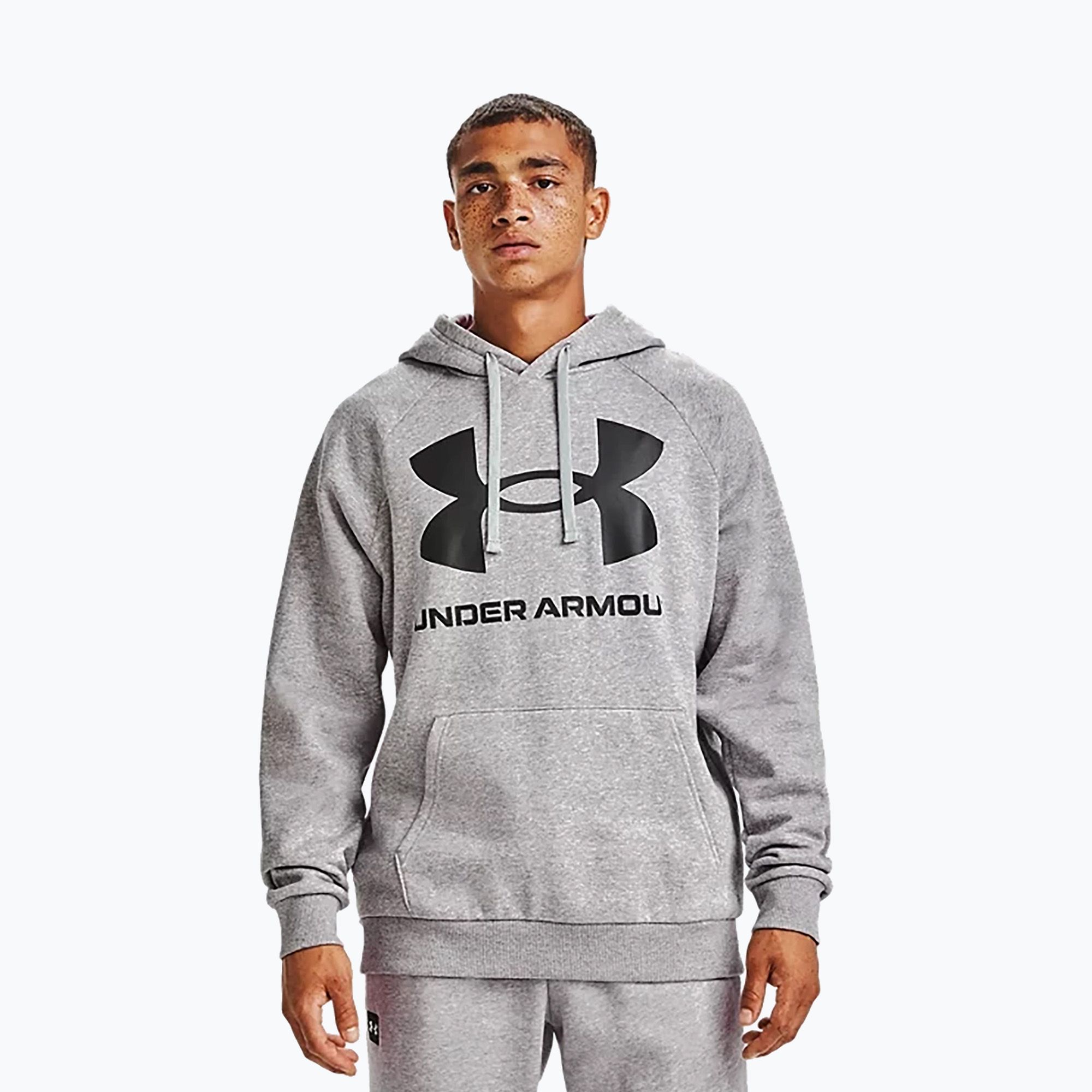 Bluza męska Under Armour Rival Fleece Big Logo HD mod gray light heather/black 