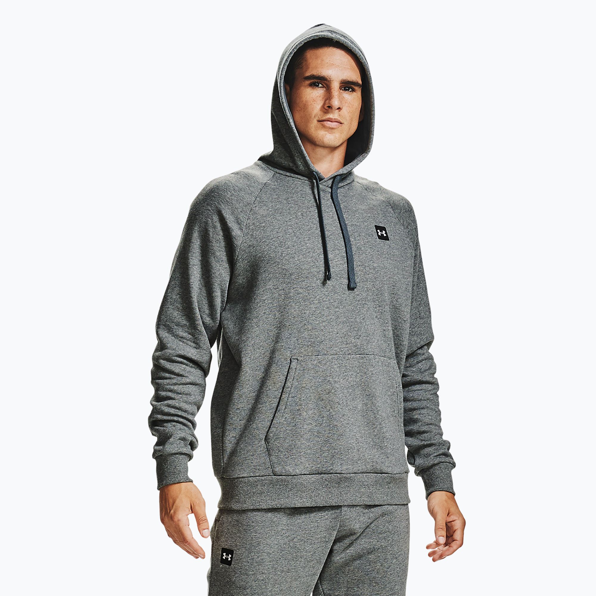 Bluza męska Under Armour Rival Hoodie pitch gray light heather/onyx white 