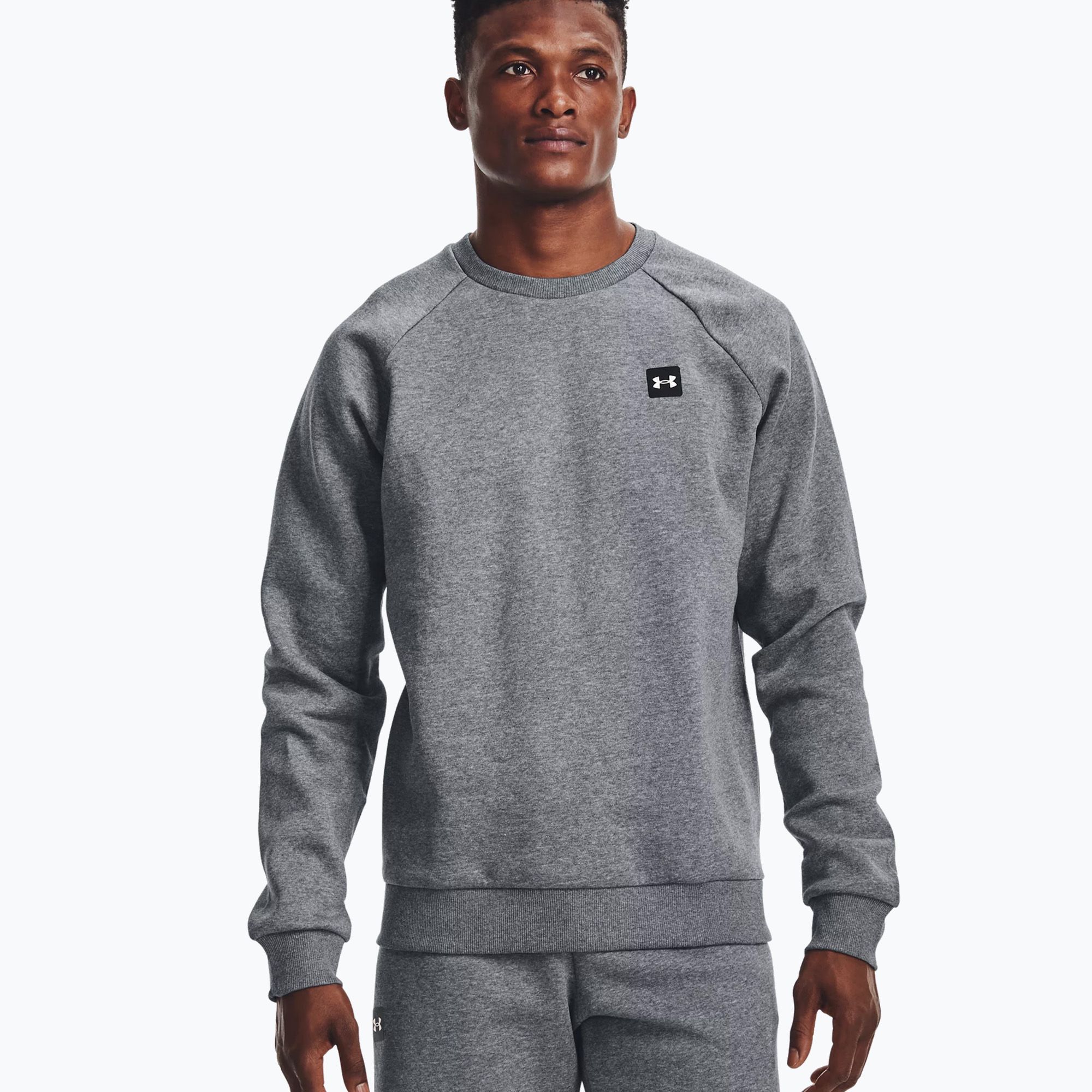 Bluza męska Under Armour Rival Fleece Crew pitch gray light heather/onyx white 