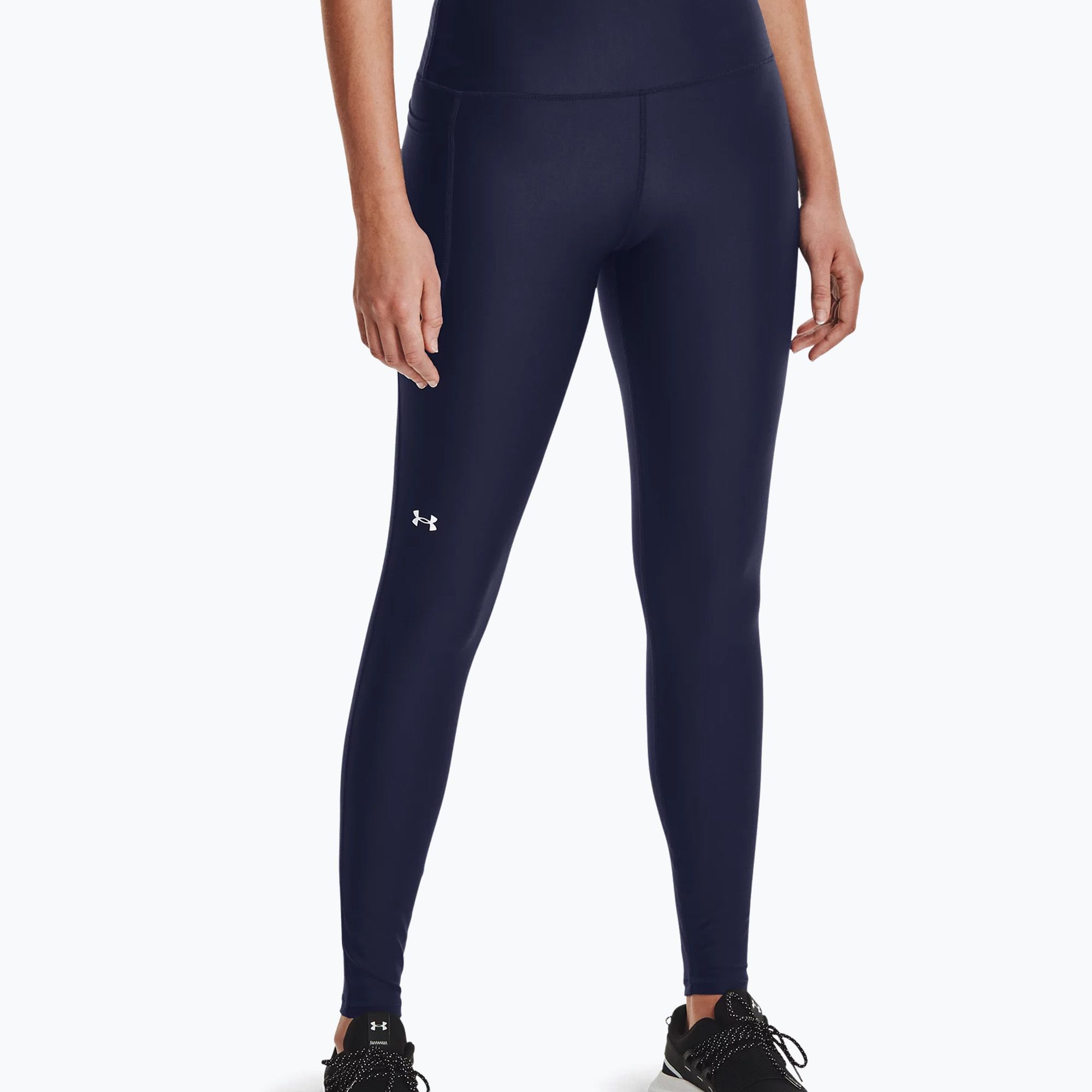 Legginsy treningowe damskie Under Armour Tech High Rise midnight navy/white 