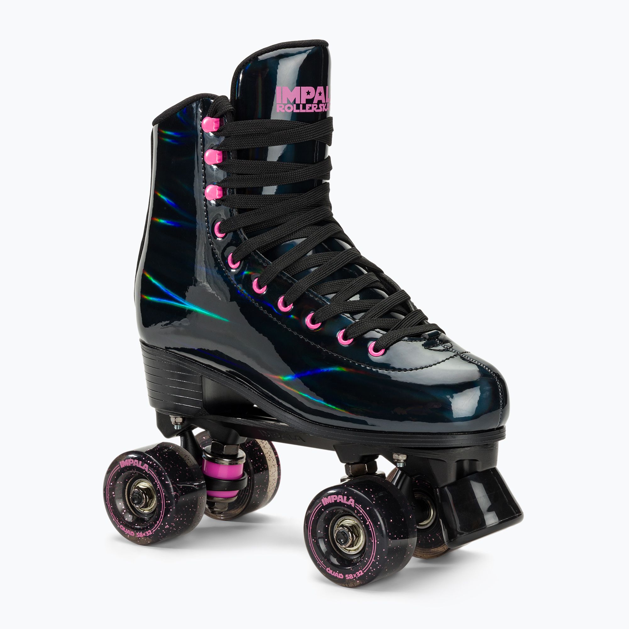 Wrotki damskie IMPALA Quad Skate black holographic 