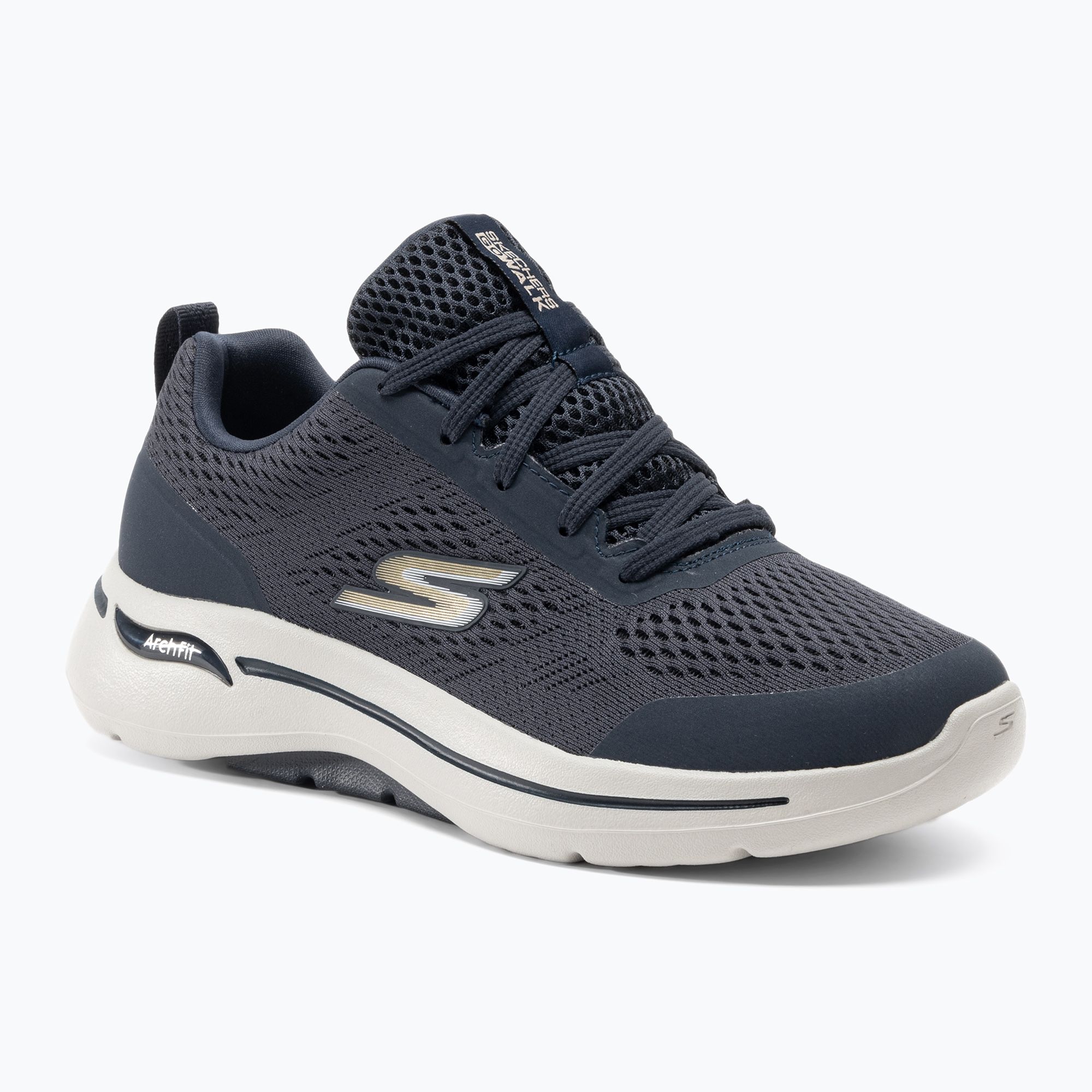 Buty męskie SKECHERS Go Walk Arch Fit Idyllic navy/white/gold 