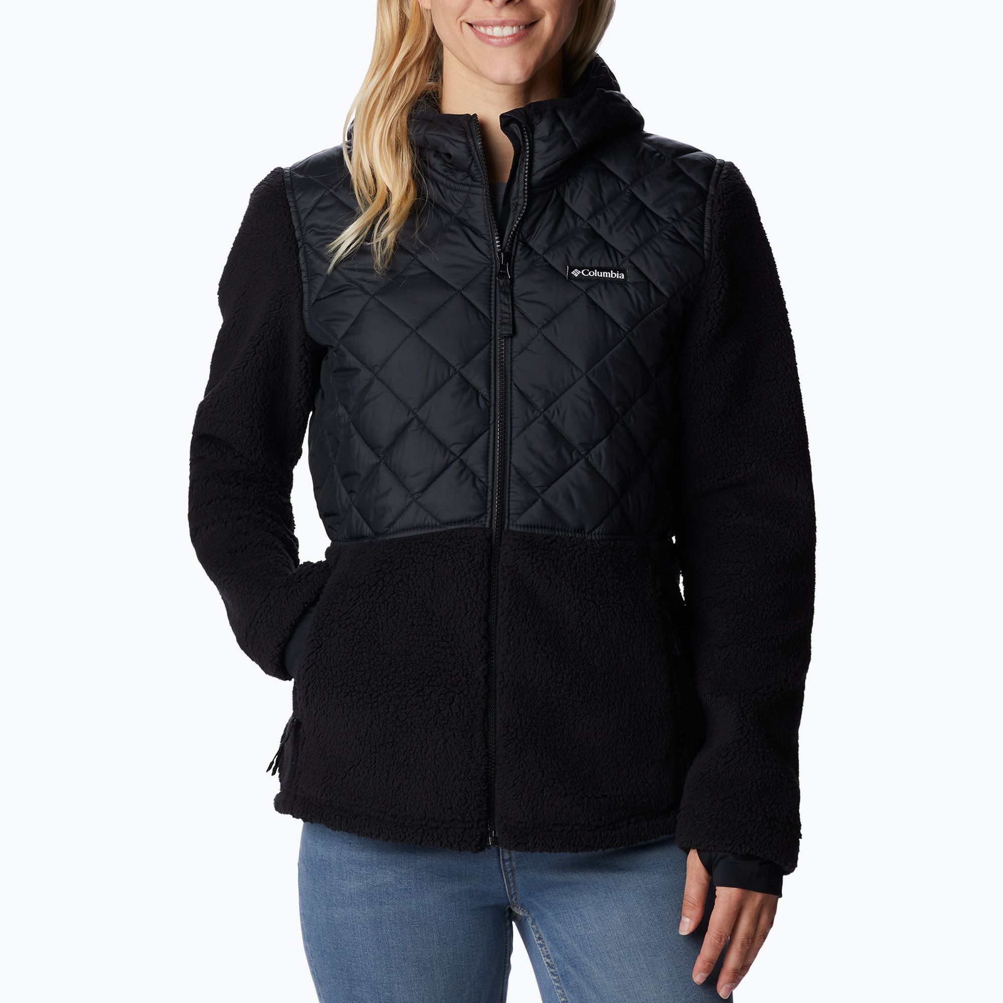 Bluza polarowa damska Columbia Crested Peak black 