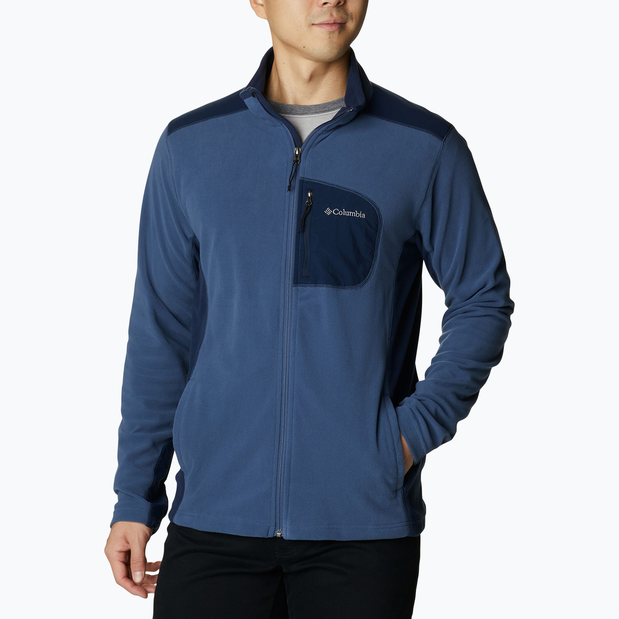 Bluza polarowa męska Columbia Klamath Range Full Zip dark mountain/collegiate navy 