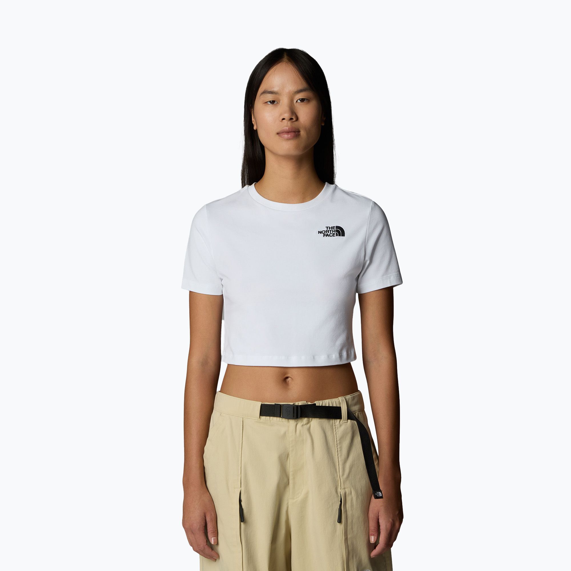Koszulka damska The North Face Essential Cropped Slim Tee tnf white 
