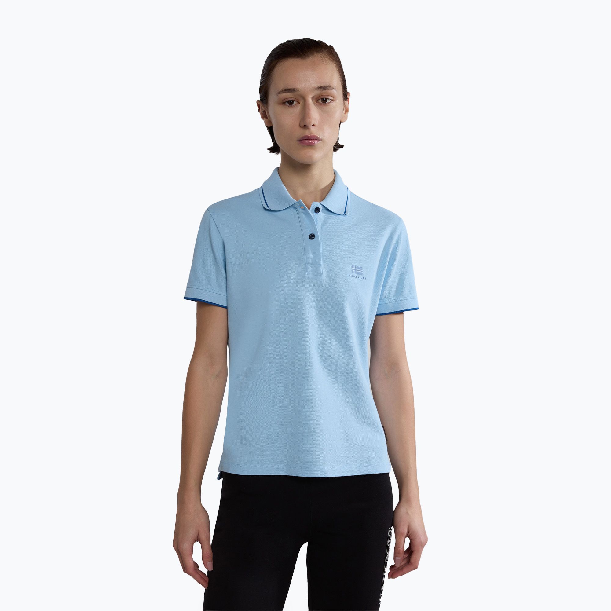 Koszulka polo damska Napapijri E-Nina blue clear 