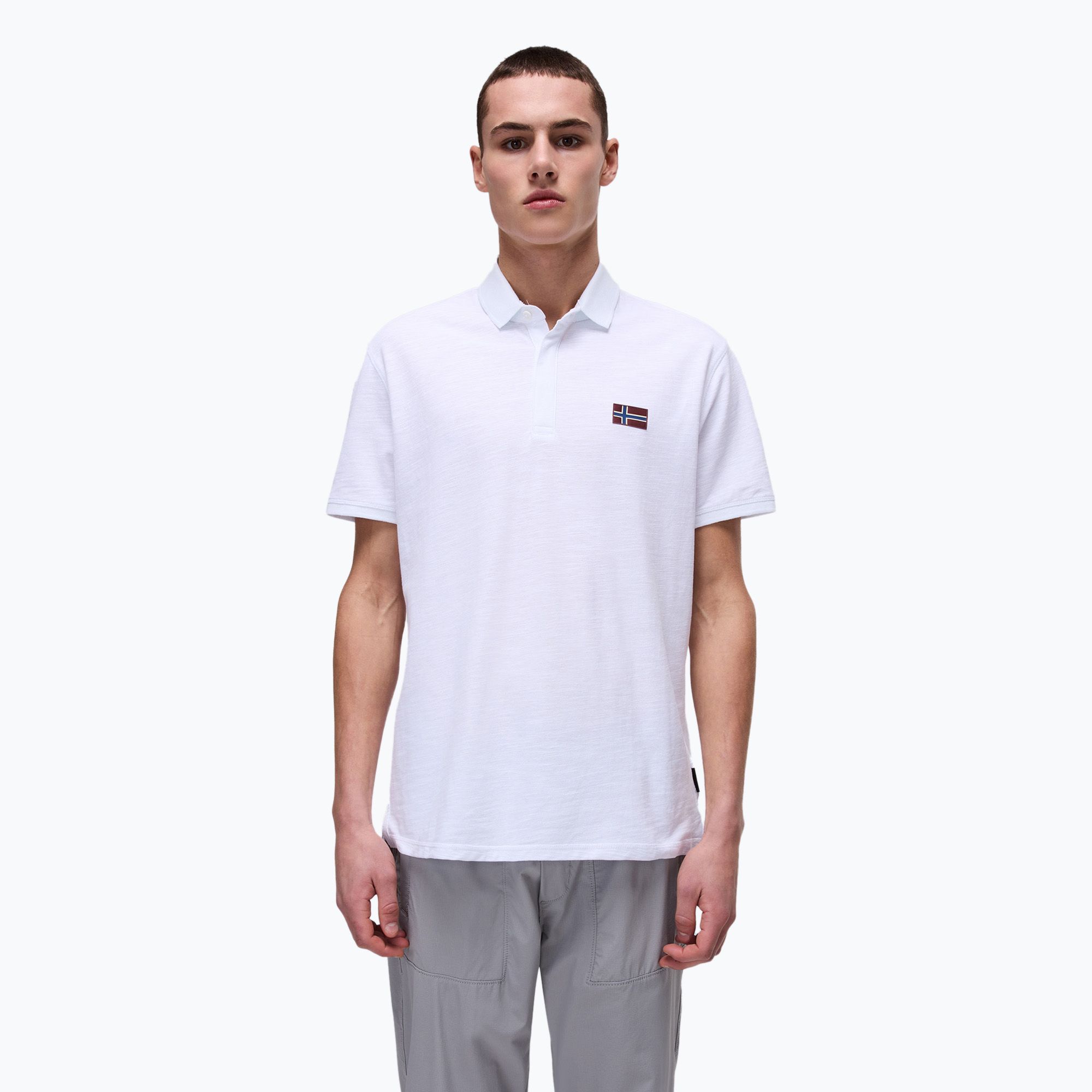 Koszulka polo męska Napapijri Ebea 2 bright white 002 