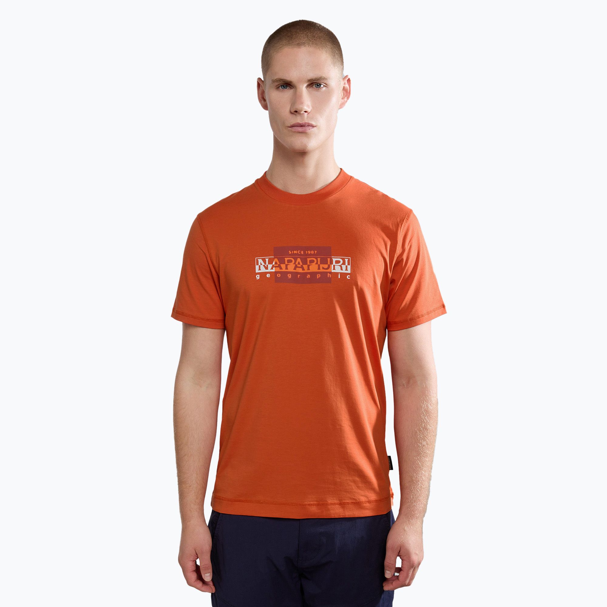 Koszulka męska Napapijri S-Smallwood orange burnt 