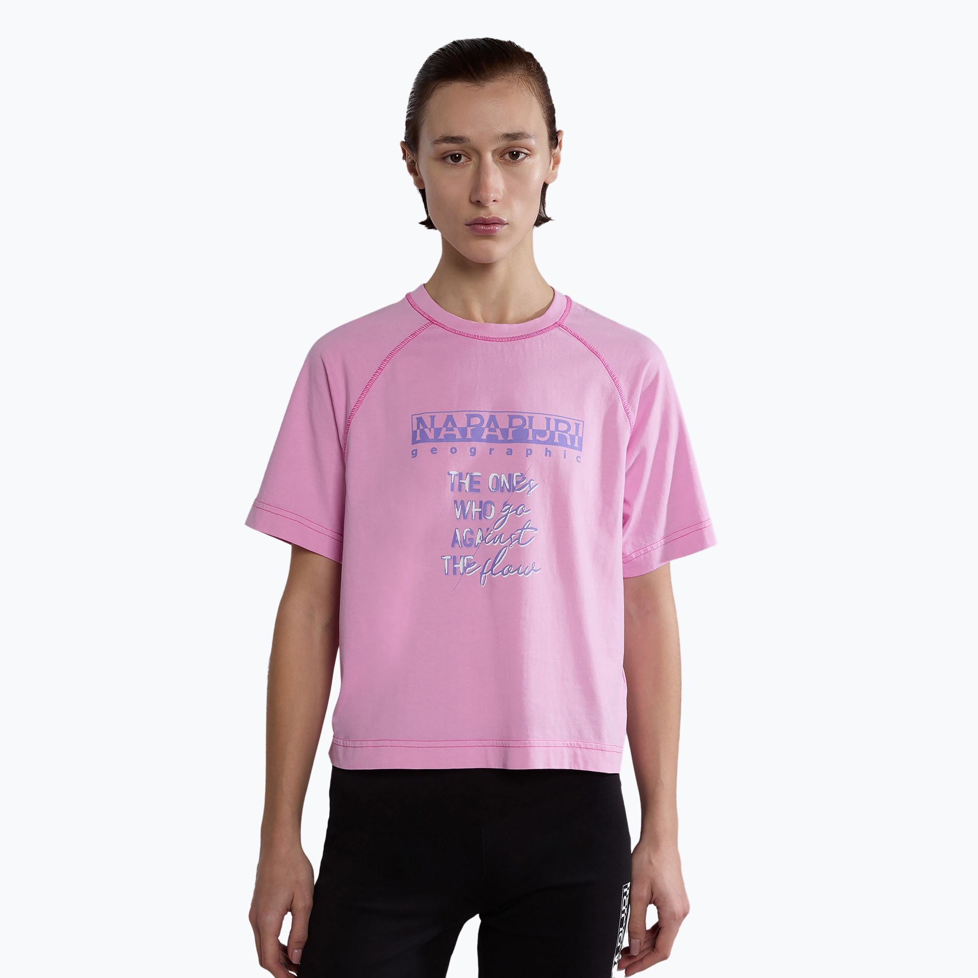 Koszulka damska Napapijri S-Aberdeen pink pastel 