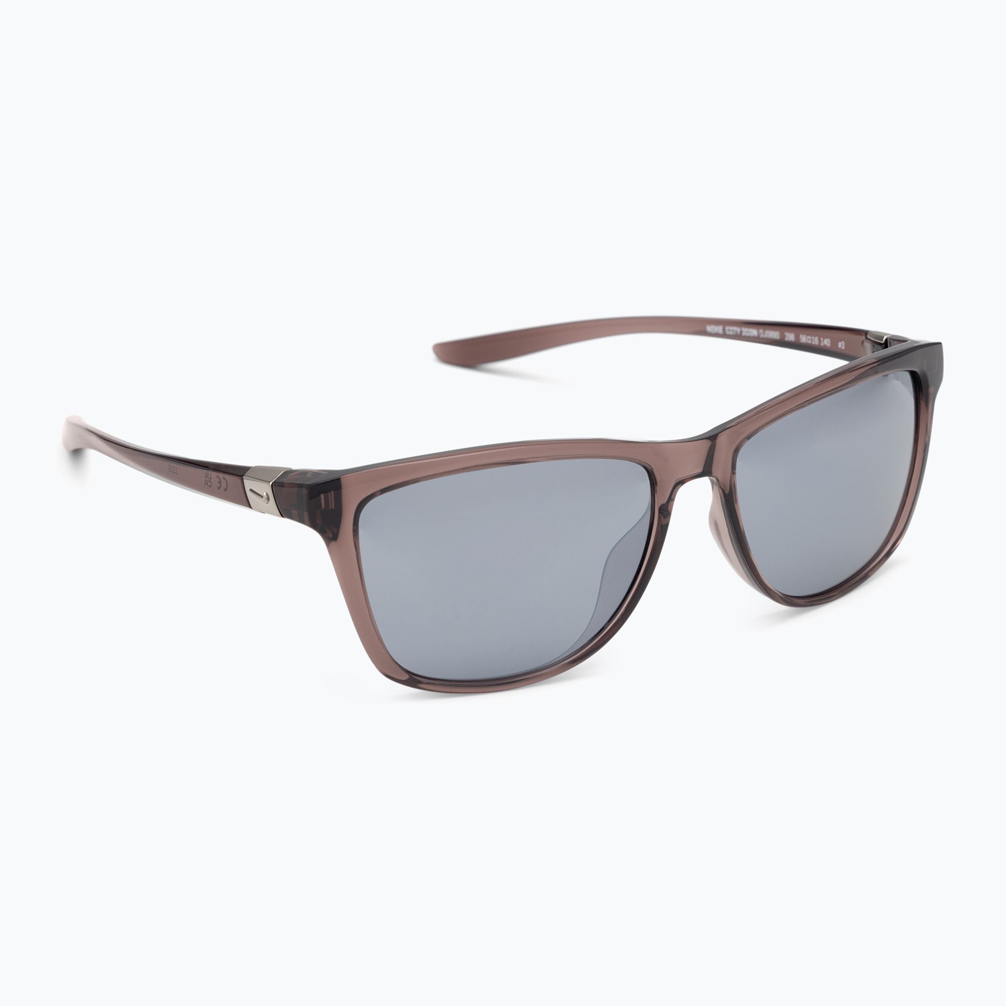 Okulary przeciwsłoneczne damskie Nike City Icon smokey mauve/grey w/silver flash 