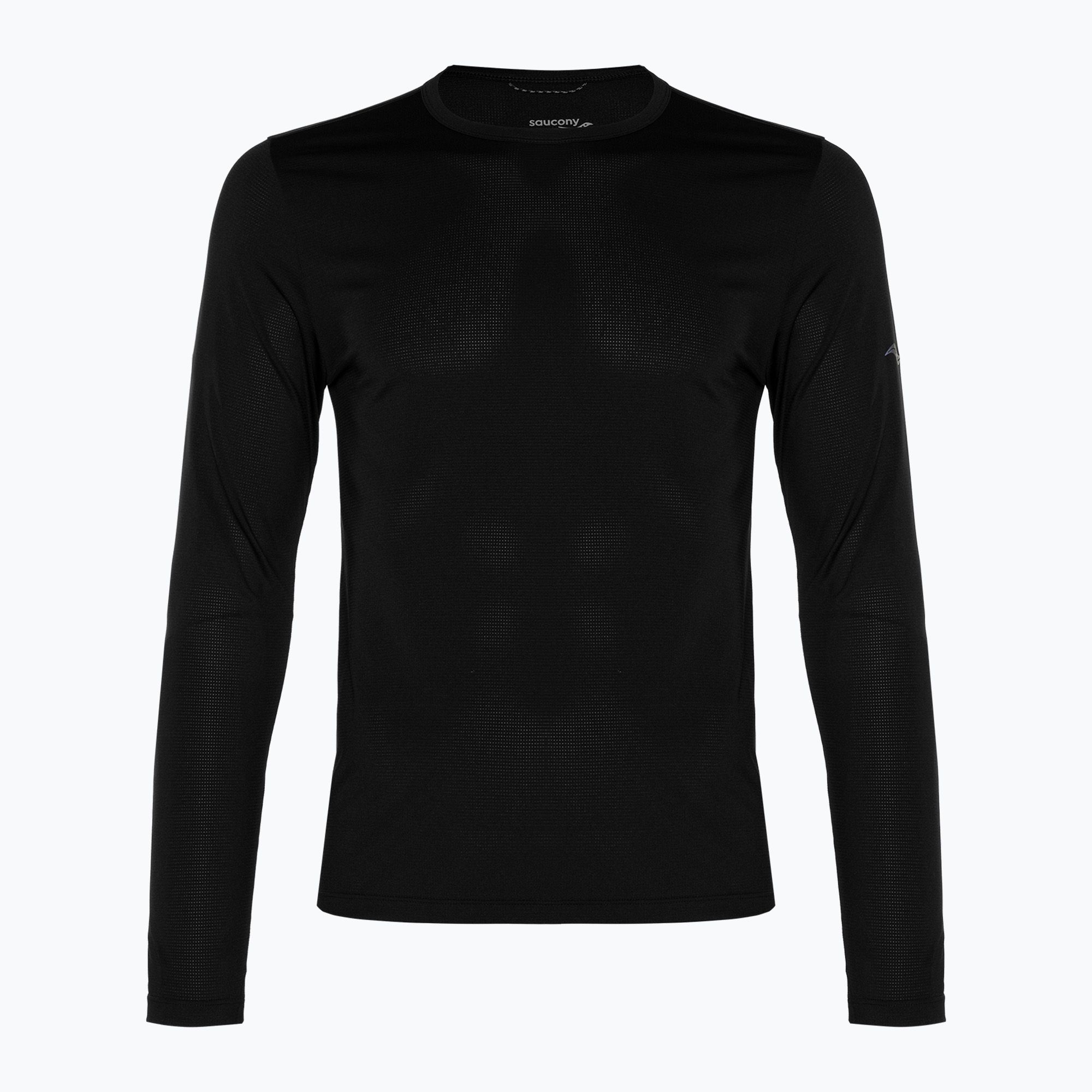 Longsleeve do biegania męski Saucony Stopwatch black 