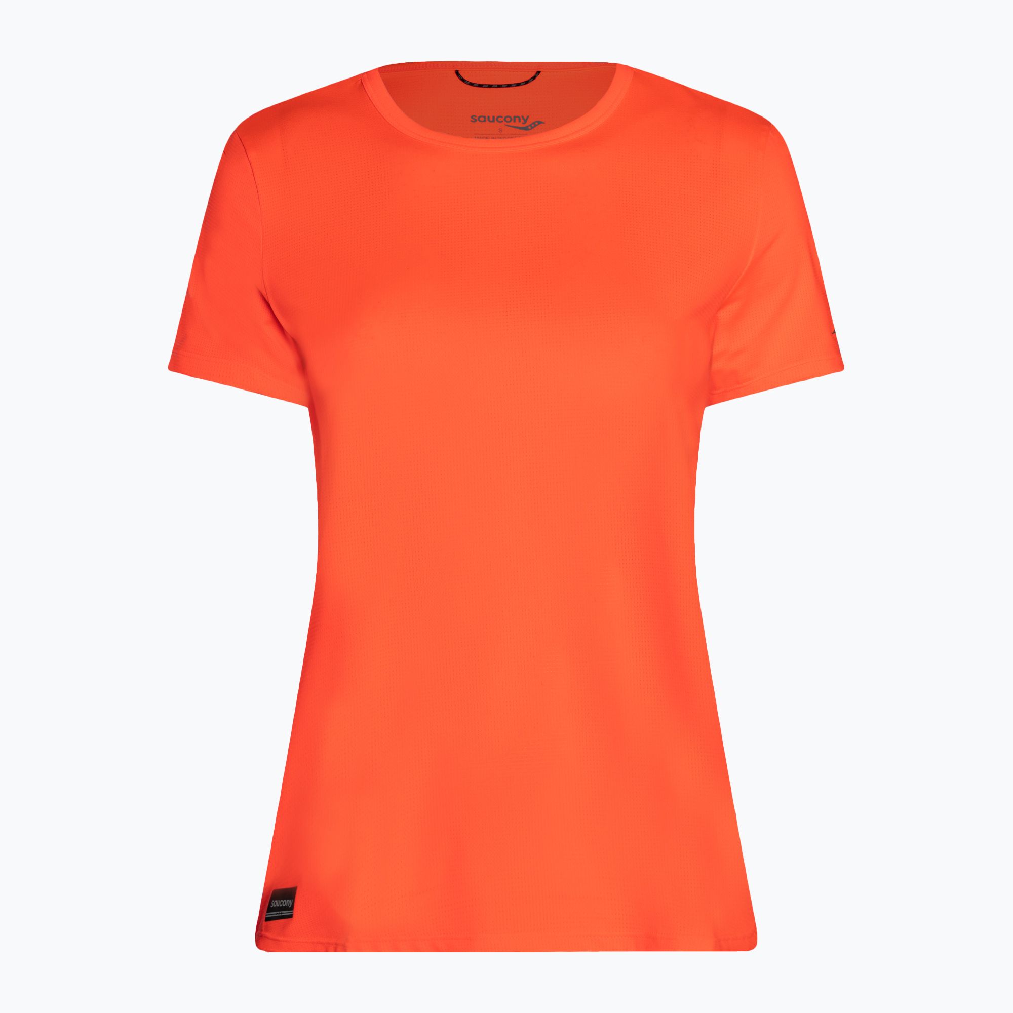 Koszulka do biegania damska Saucony Stopwatch vizi red 