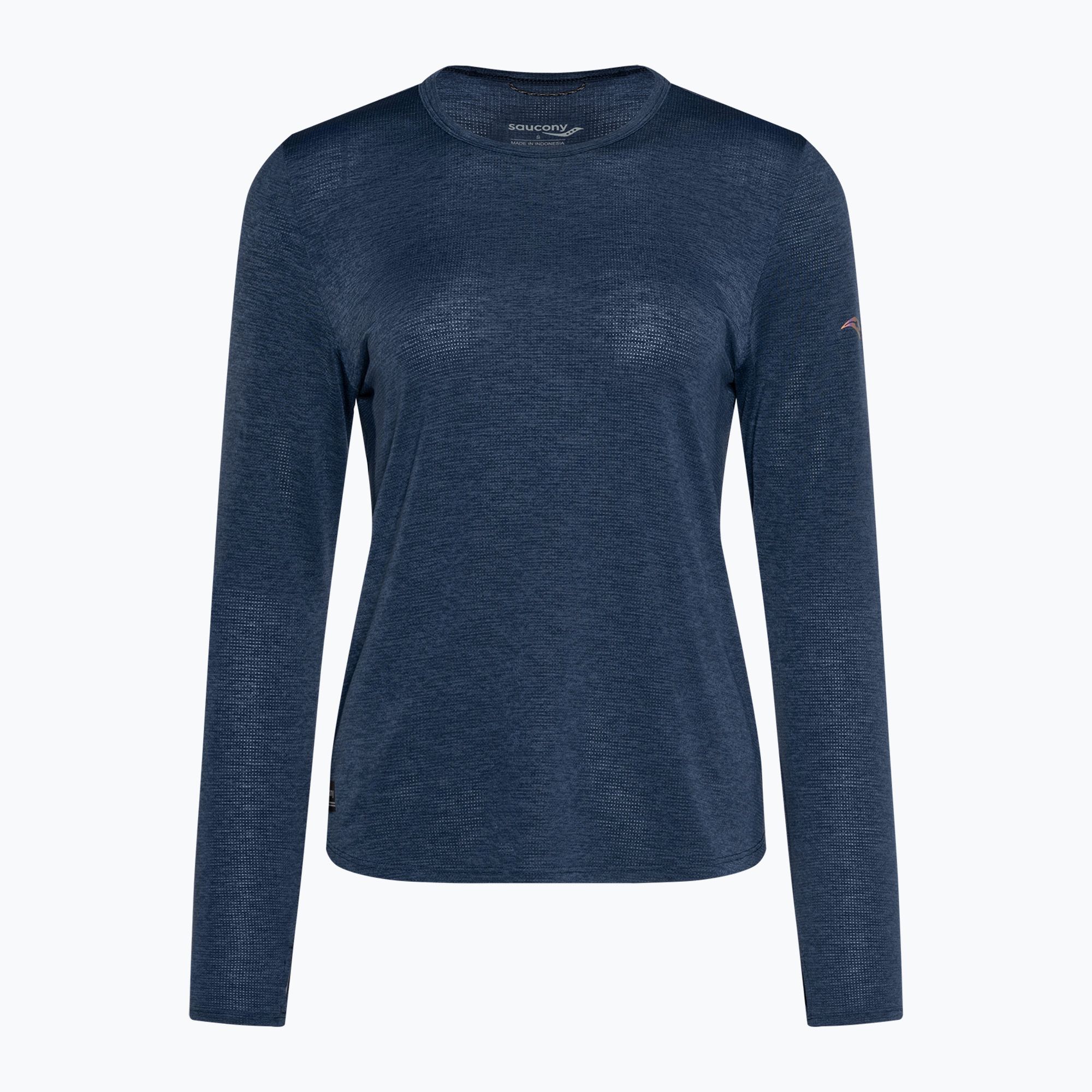 Longsleeve do biegania damski Saucony Stopwatch navy heather 
