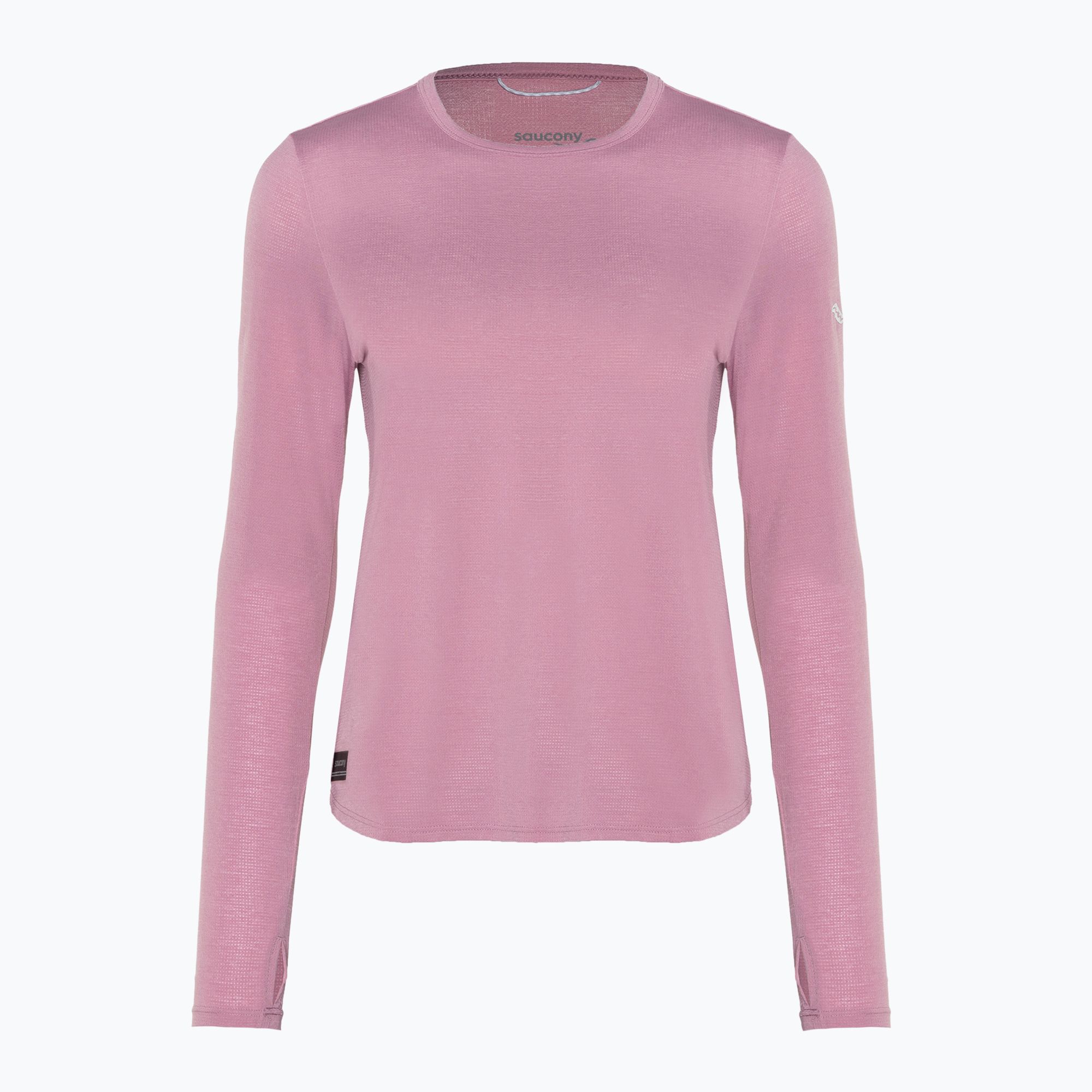 Longsleeve do biegania damski Saucony Stopwatch orchid heather 