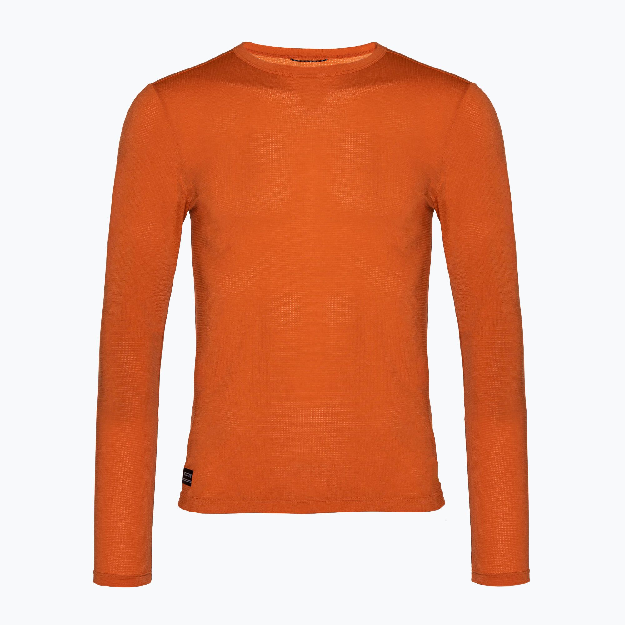 Longsleeve do biegania męski Saucony Stopwatch spice heather 