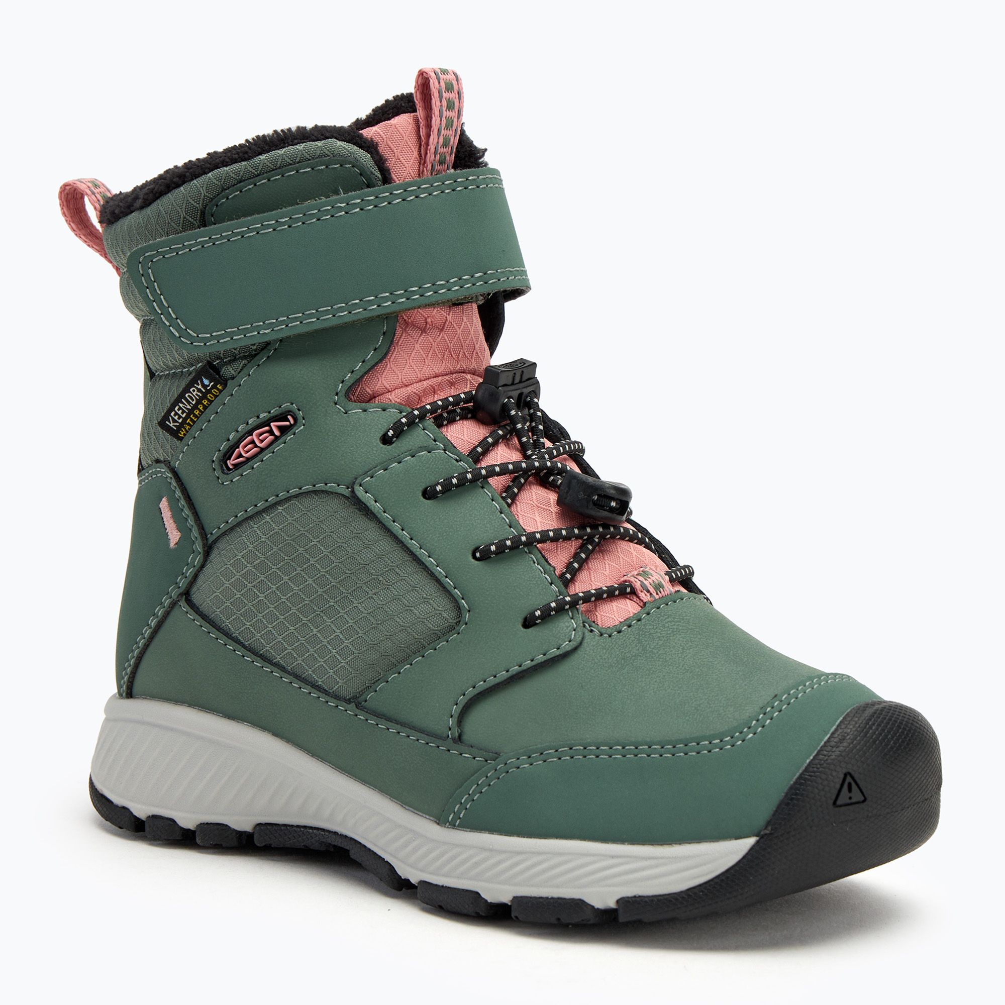 Śniegowce dziecięce KEEN Skua Winter WP dark forest/rose elegance 