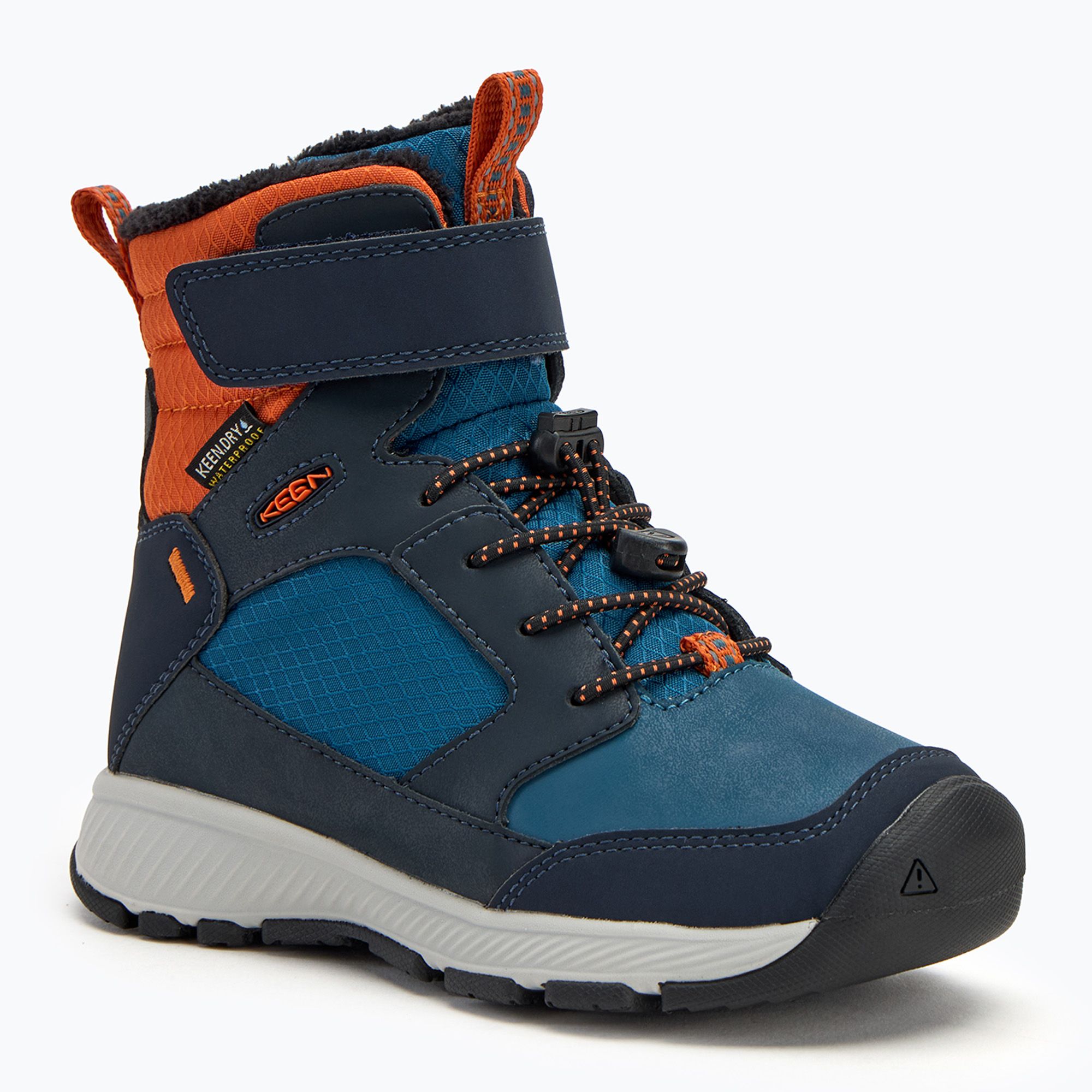 Śniegowce dziecięce KEEN Skua Winter WP sky captain/gold flame 