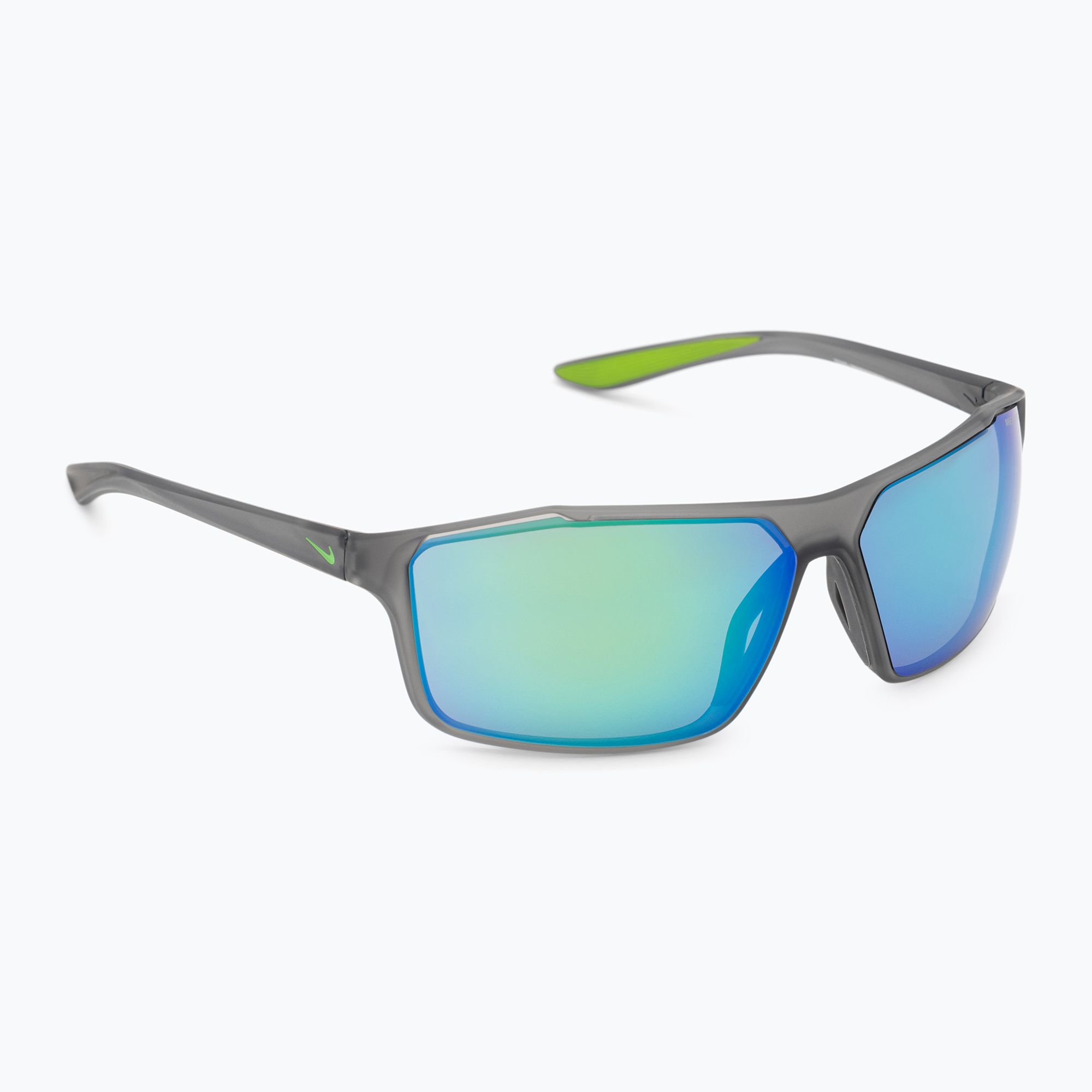 Okulary przeciwsłoneczne męskie Nike Windstorm matte dark grey/grey/green mirror 