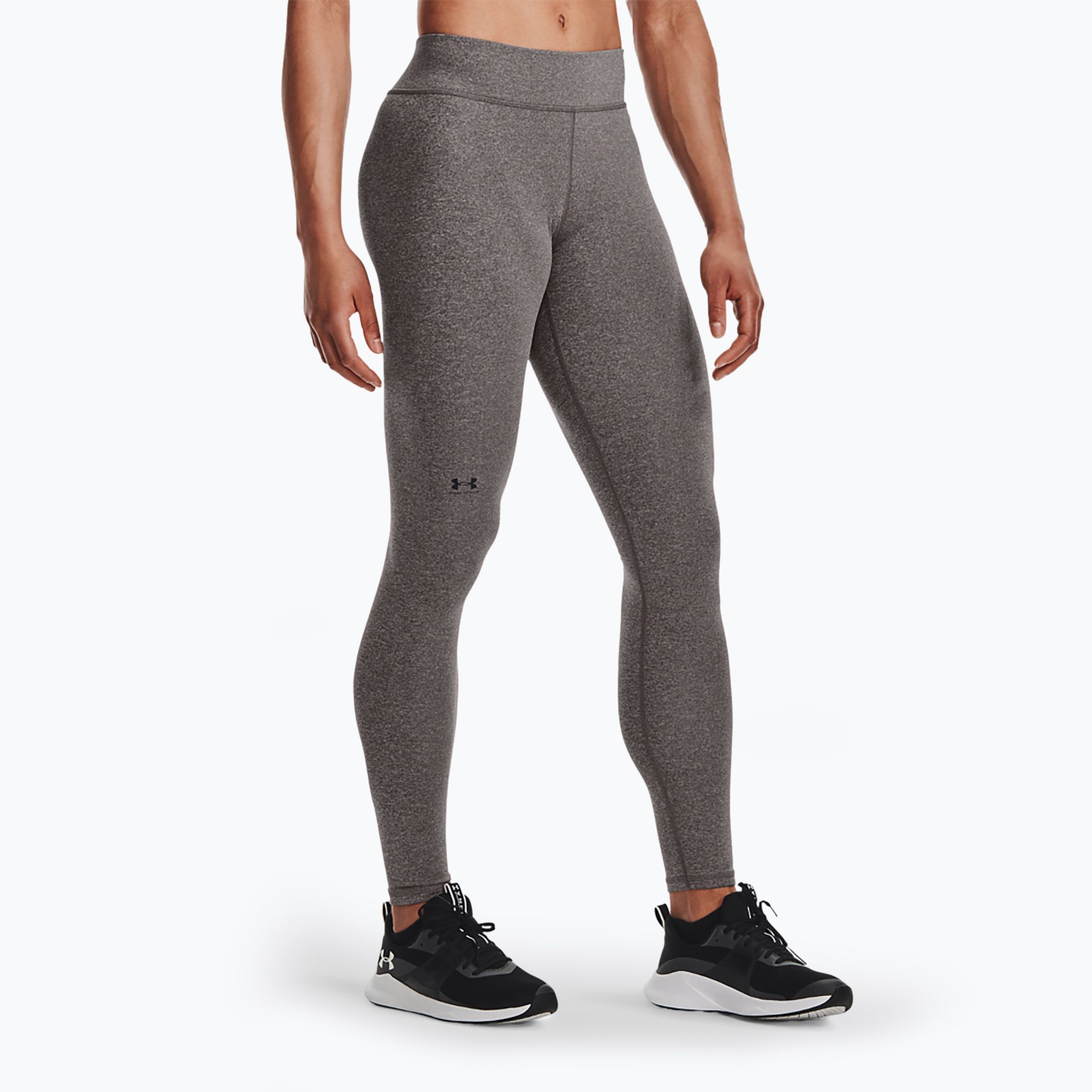 Legginsy treningowe damskie Under Armour ColdGear Authentics charcoal light heather/black 