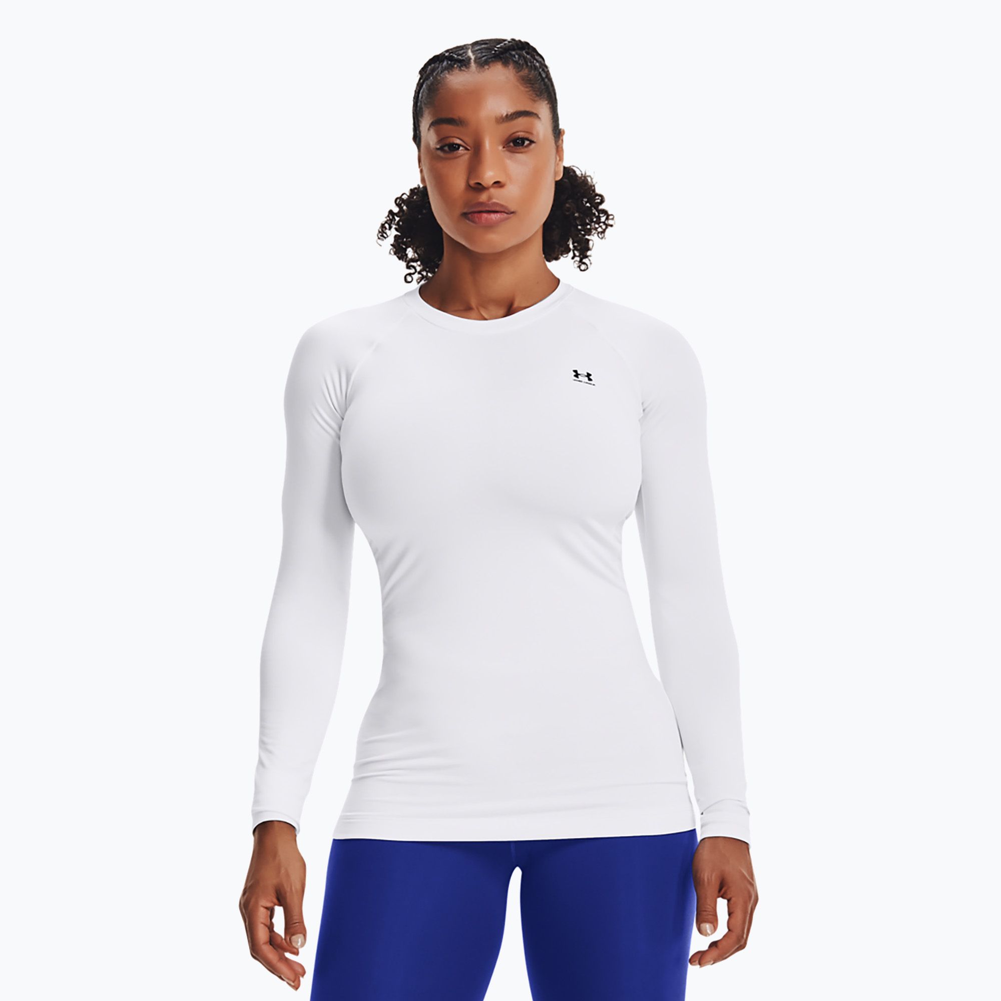 Longsleeve damski Under Armour Authentics CG Crew white/black 