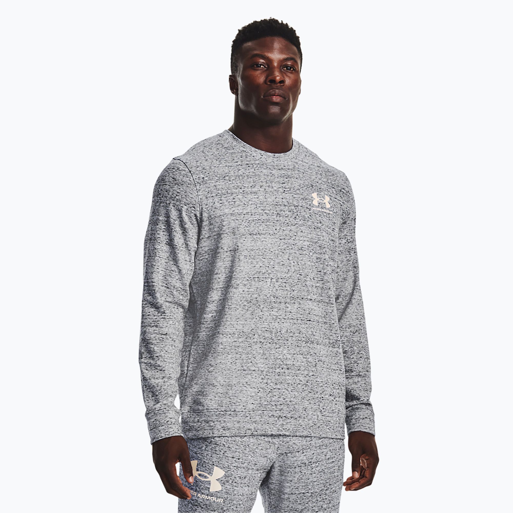 Bluza męska Under Armour Rival Terry Lc Crew onyx white/onyx white 