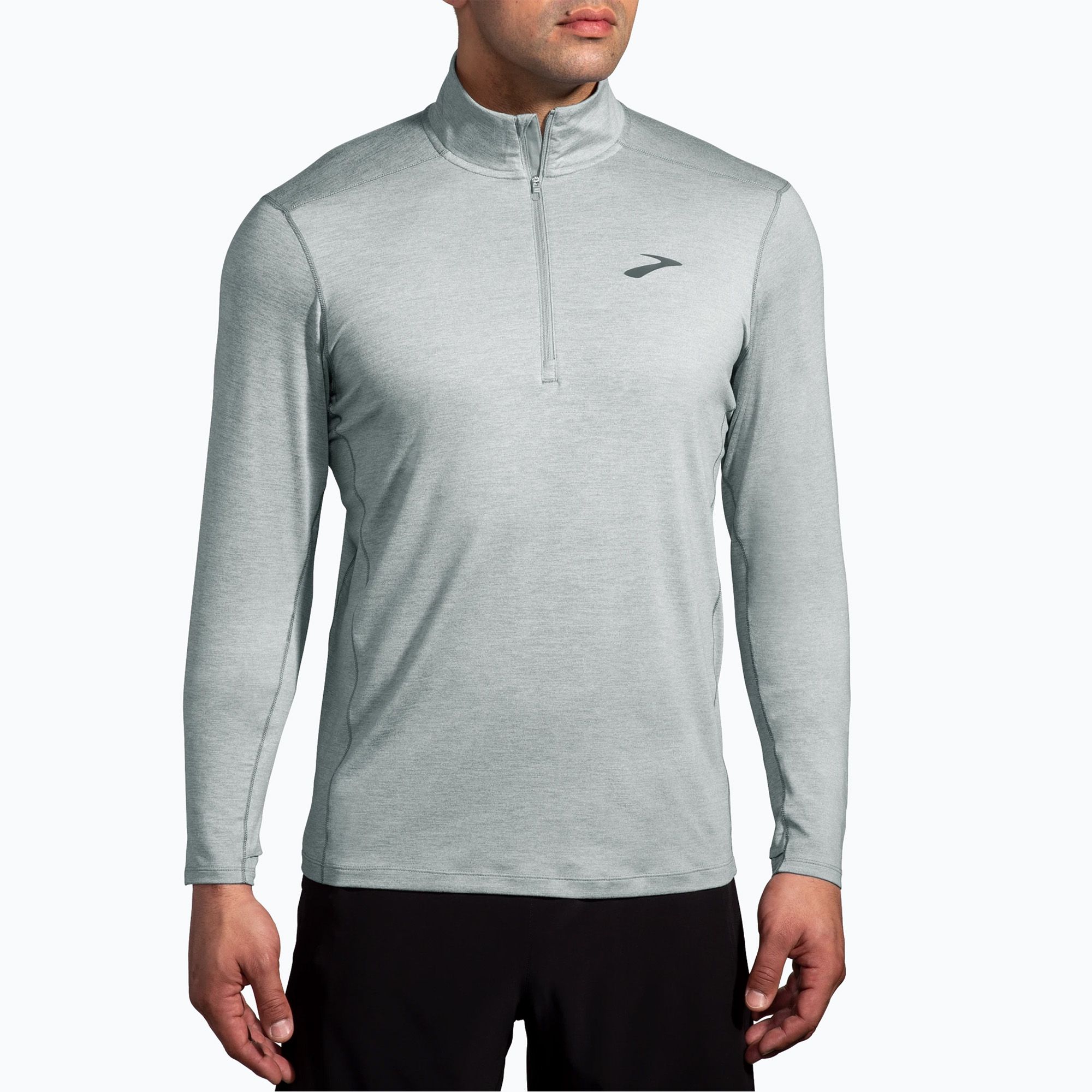 Bluza do biegania męska Brooks Dash 1/2 Zip 2.0 htr stone 