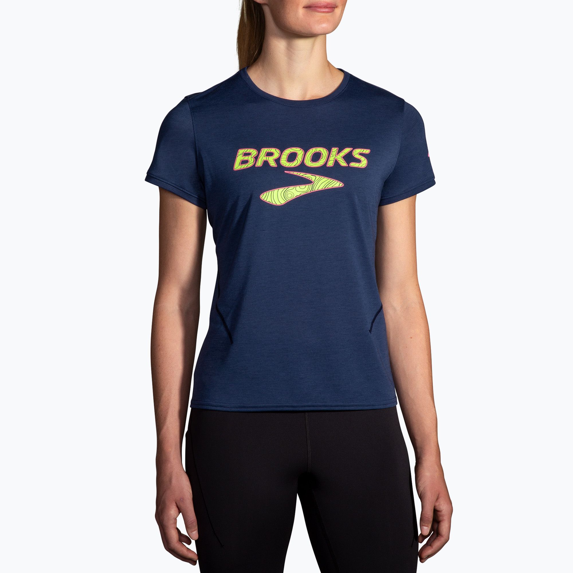 Koszulka do biegania damska Brooks Distance 3.0 ocean/brooks 