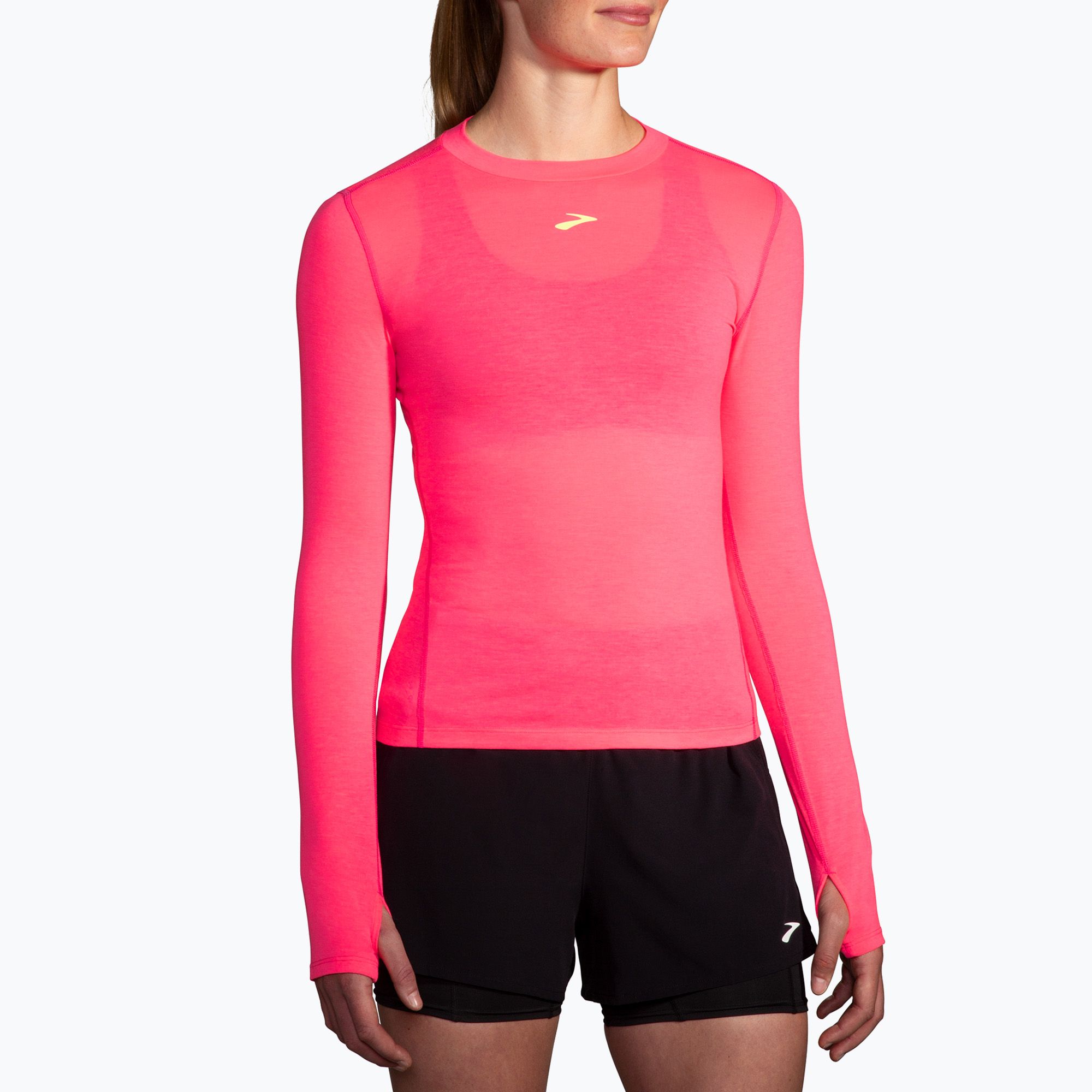Longsleeve damski do biegania Brooks High Point neo pink 