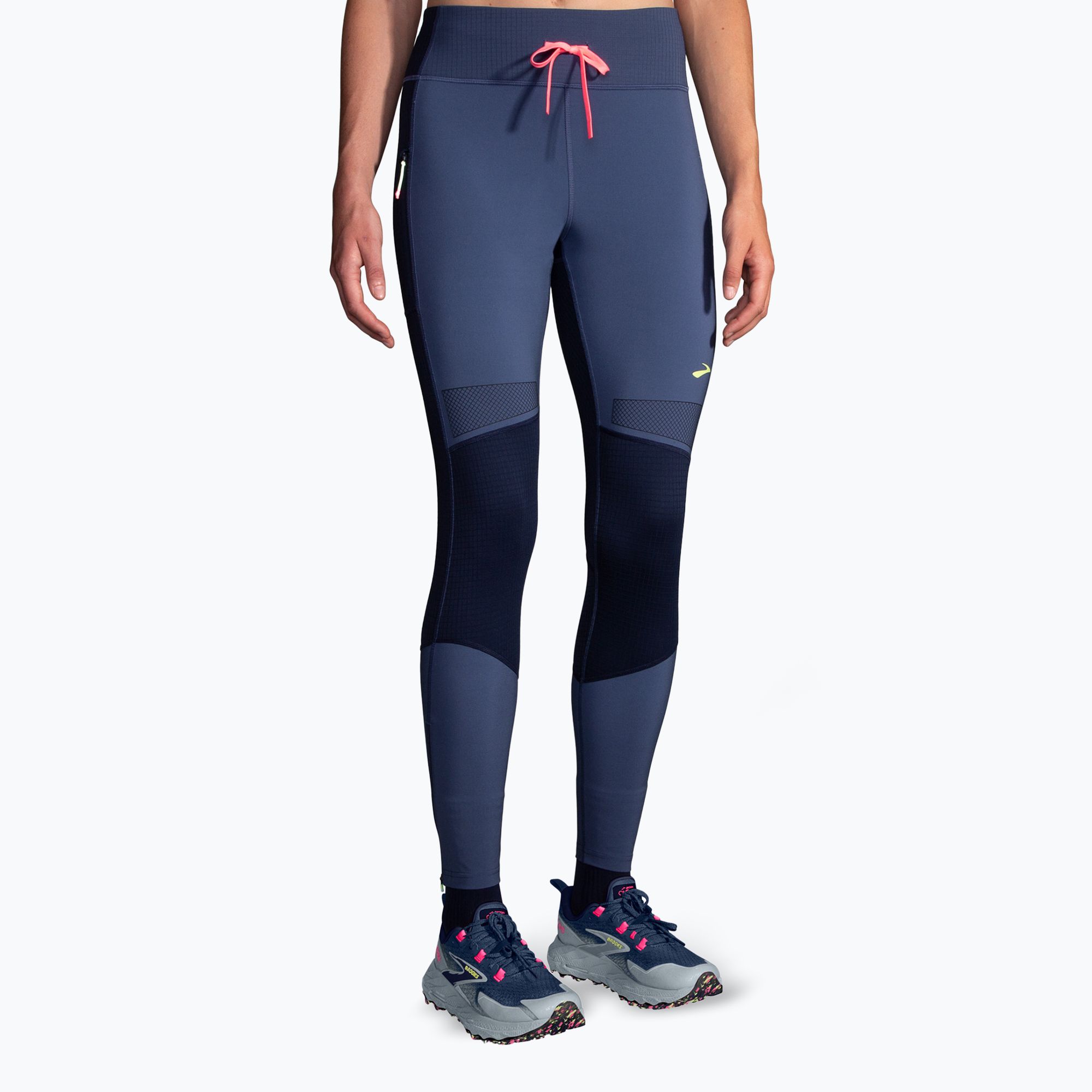 Legginsy do biegania damskie Brooks High Point ocean/navy 