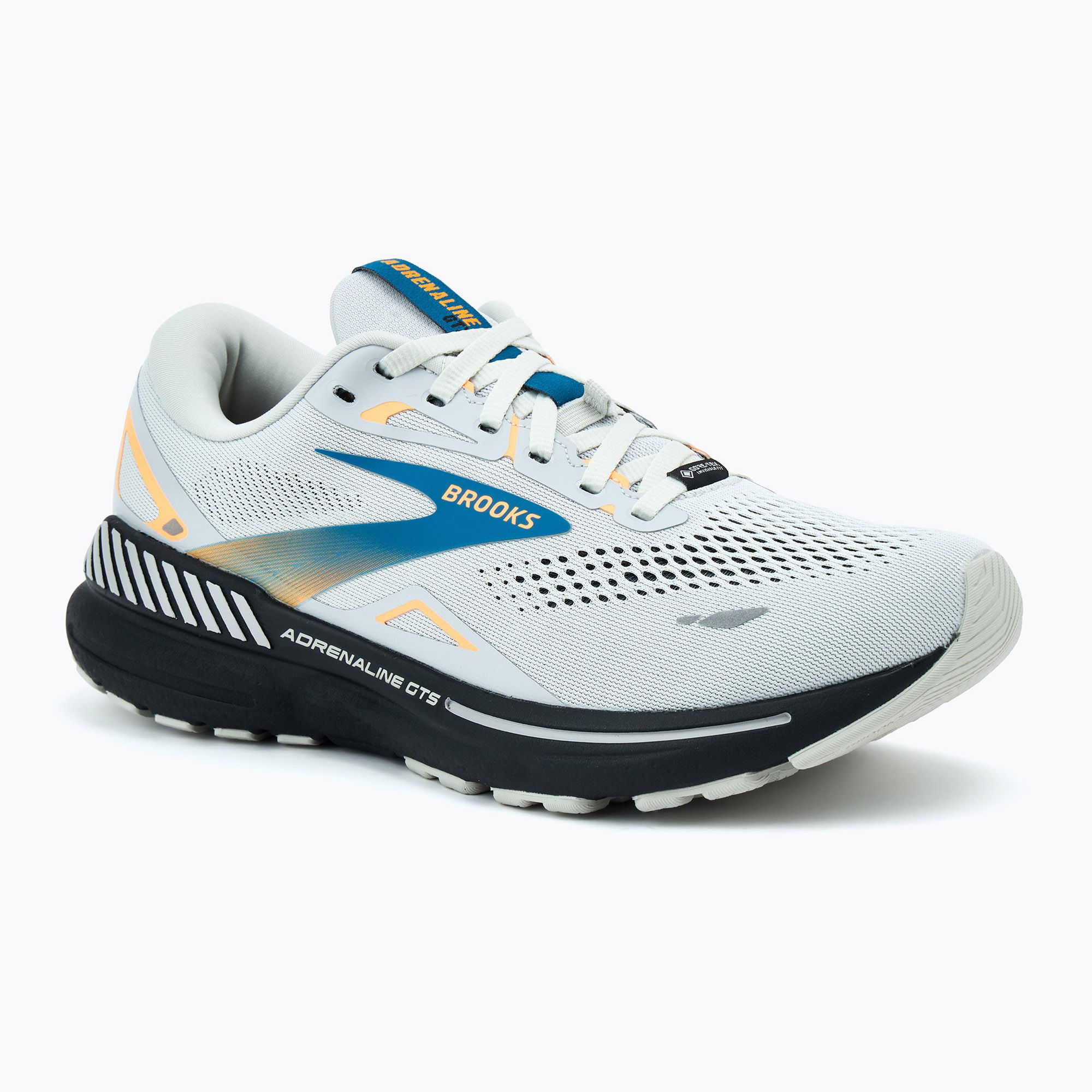 Buty do biegania męskie Brooks Adrenaline GTS 23 GTX oyster mushroom/orange/blue 