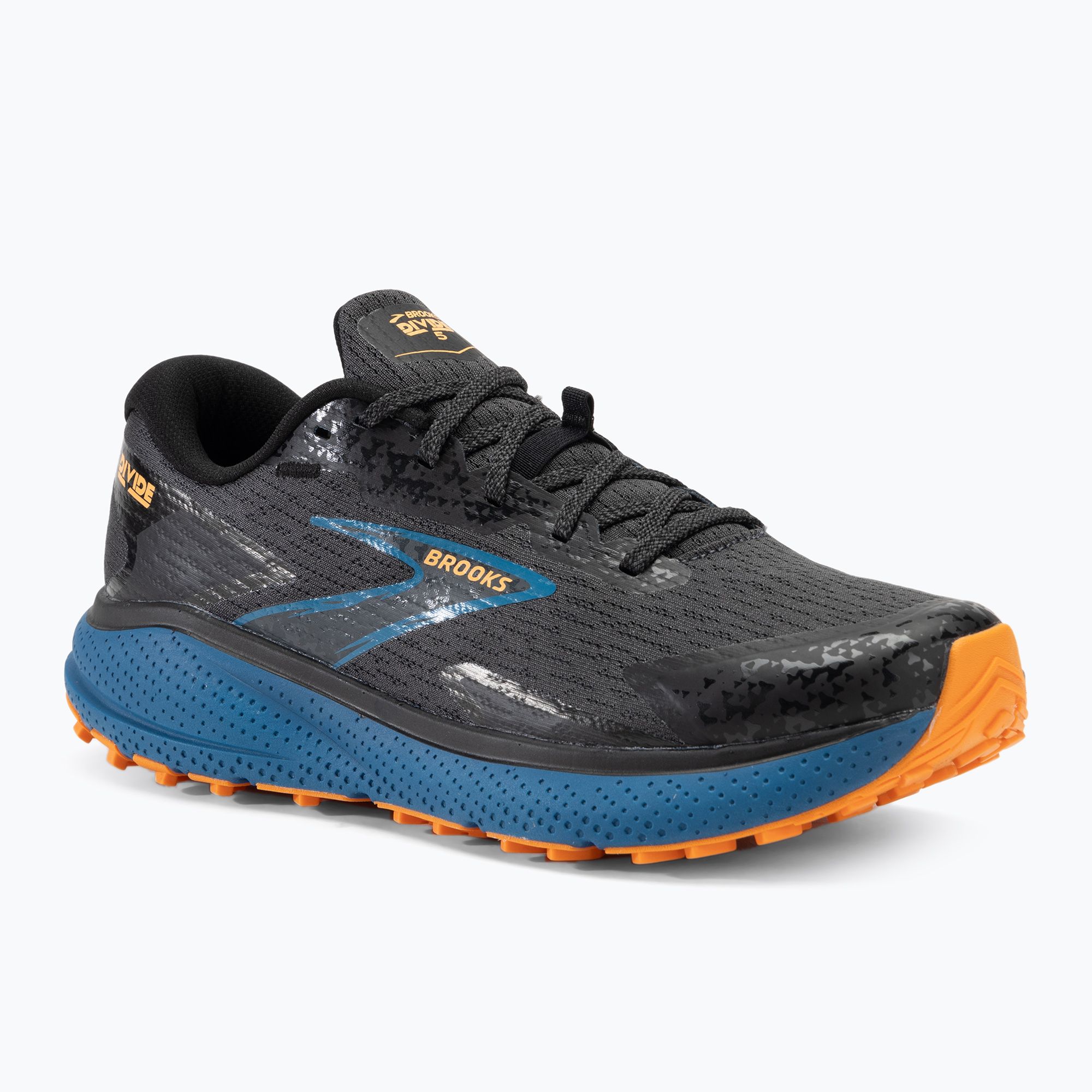 Buty do biegania męskie Brooks Divide 5 ebony/blue sapphire/orange 