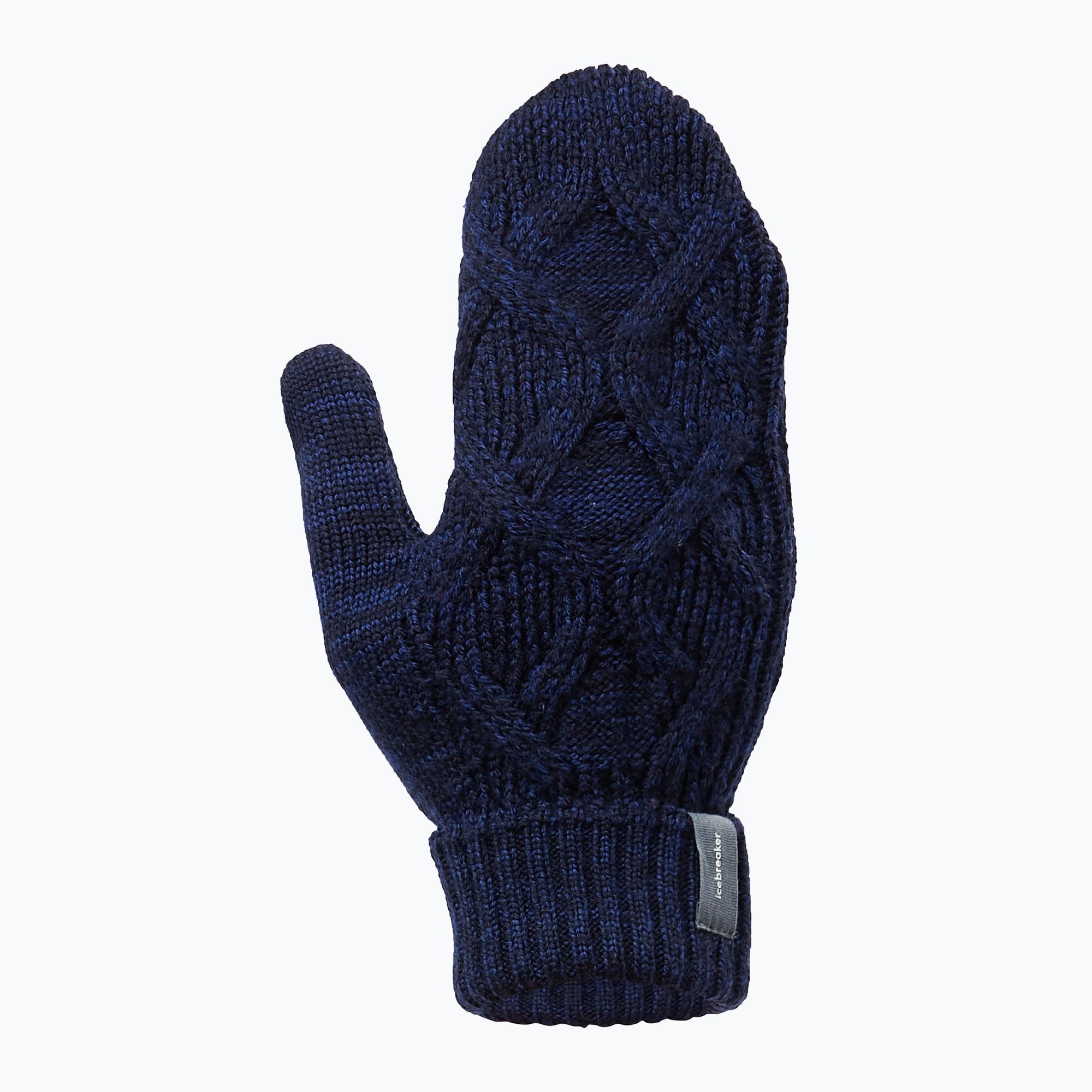 Rękawiczki icebreaker Merino Cable Knit Mittens midnight navy/ royal navy 