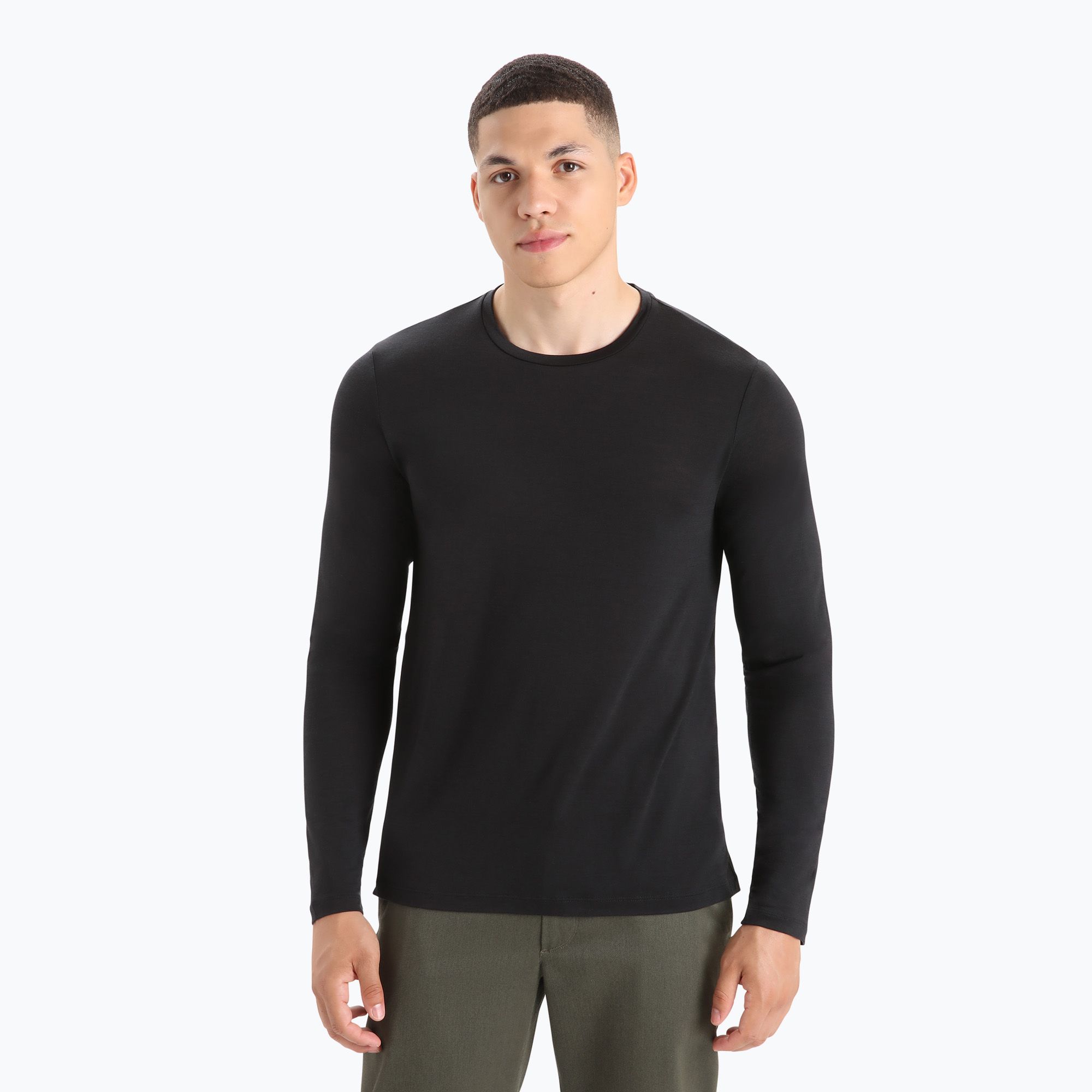 Longsleeve trekkingowy męski icebreaker Sphere II black 