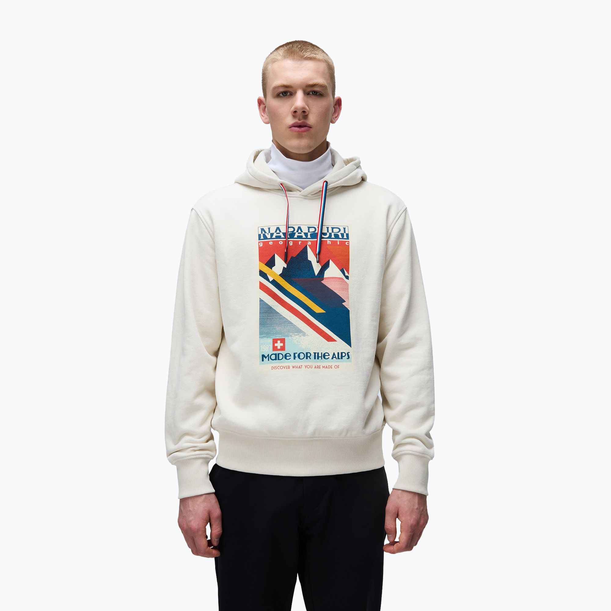 Bluza męska Napapijri B-Portalet Hooded beige dimity 