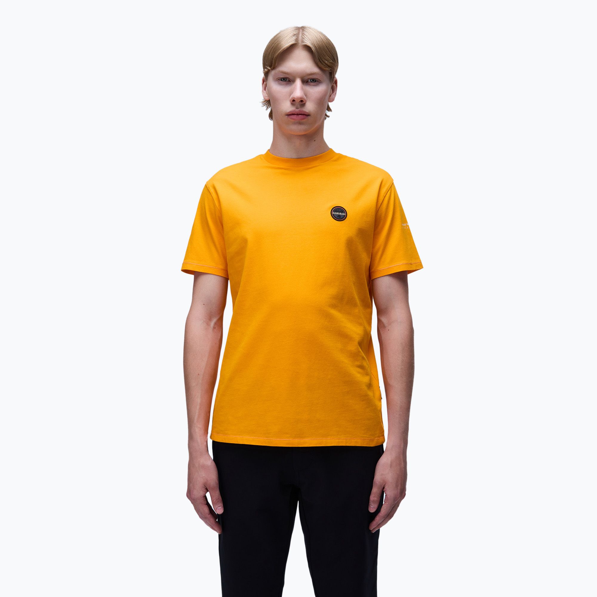 Koszulka męska Napapijri S-Badge orange marigold 